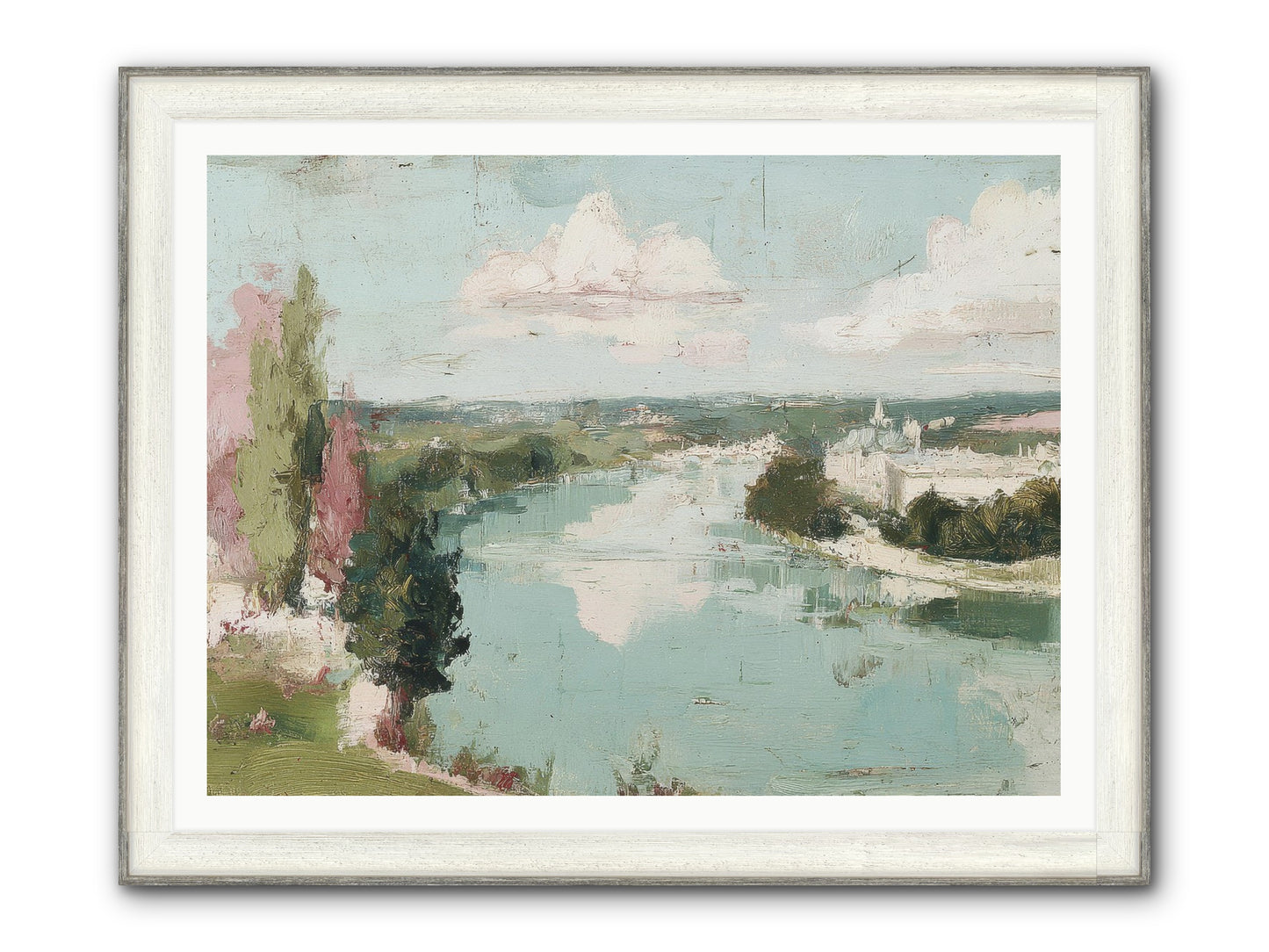 Fading Into Distance Framed Print - Driftwood White 48x36