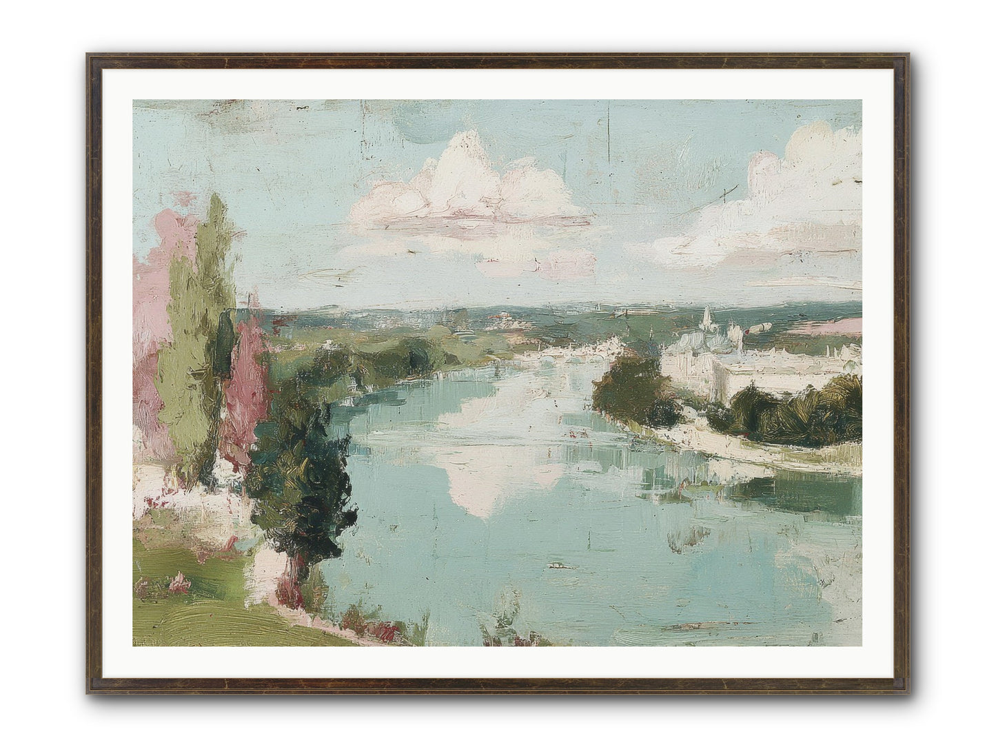 Fading Into Distance Framed Print - Slimwoods Black/Gold 48x36