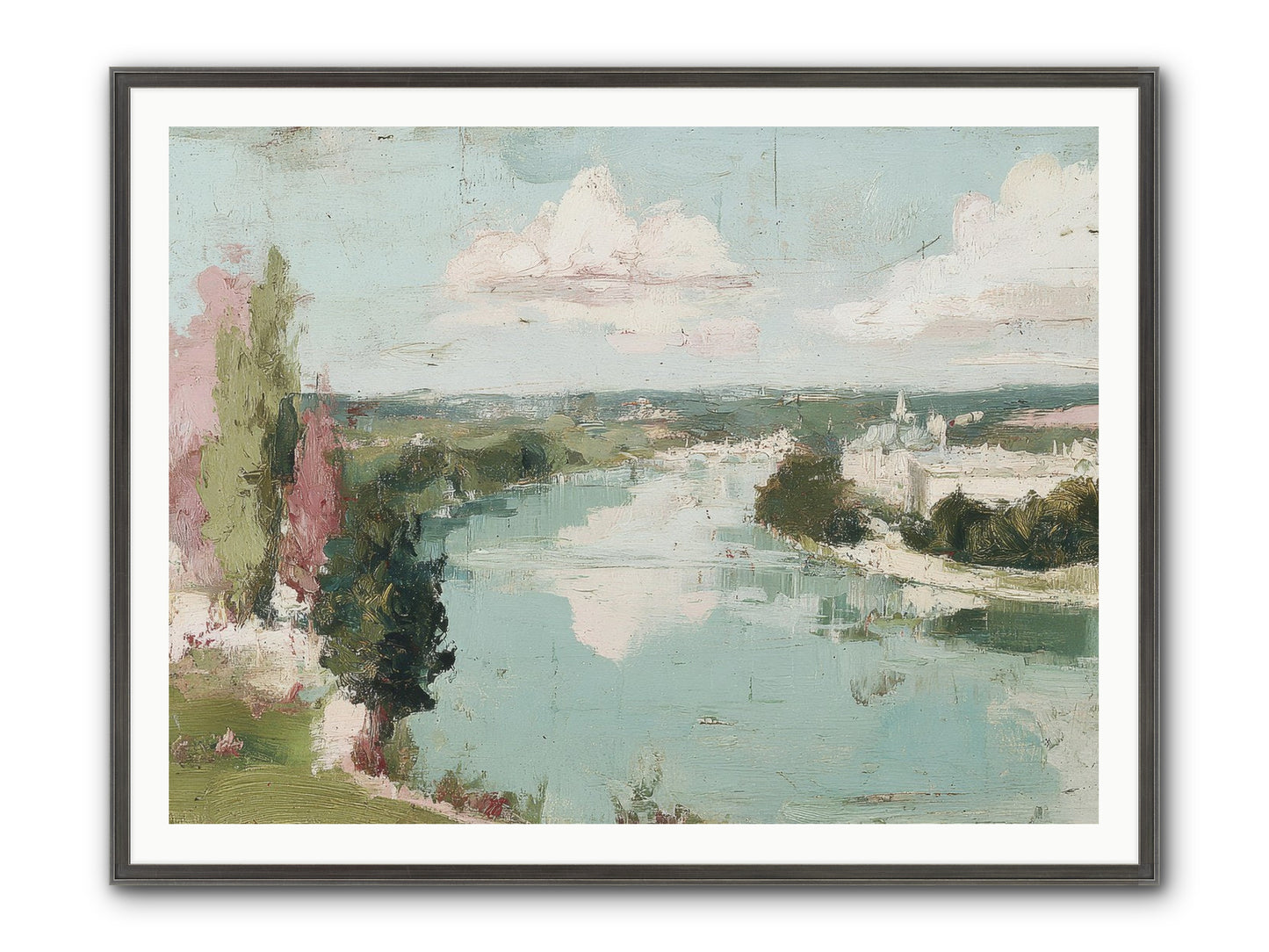 Fading Into Distance Framed Print - Slimwoods Black/Silver 48x36