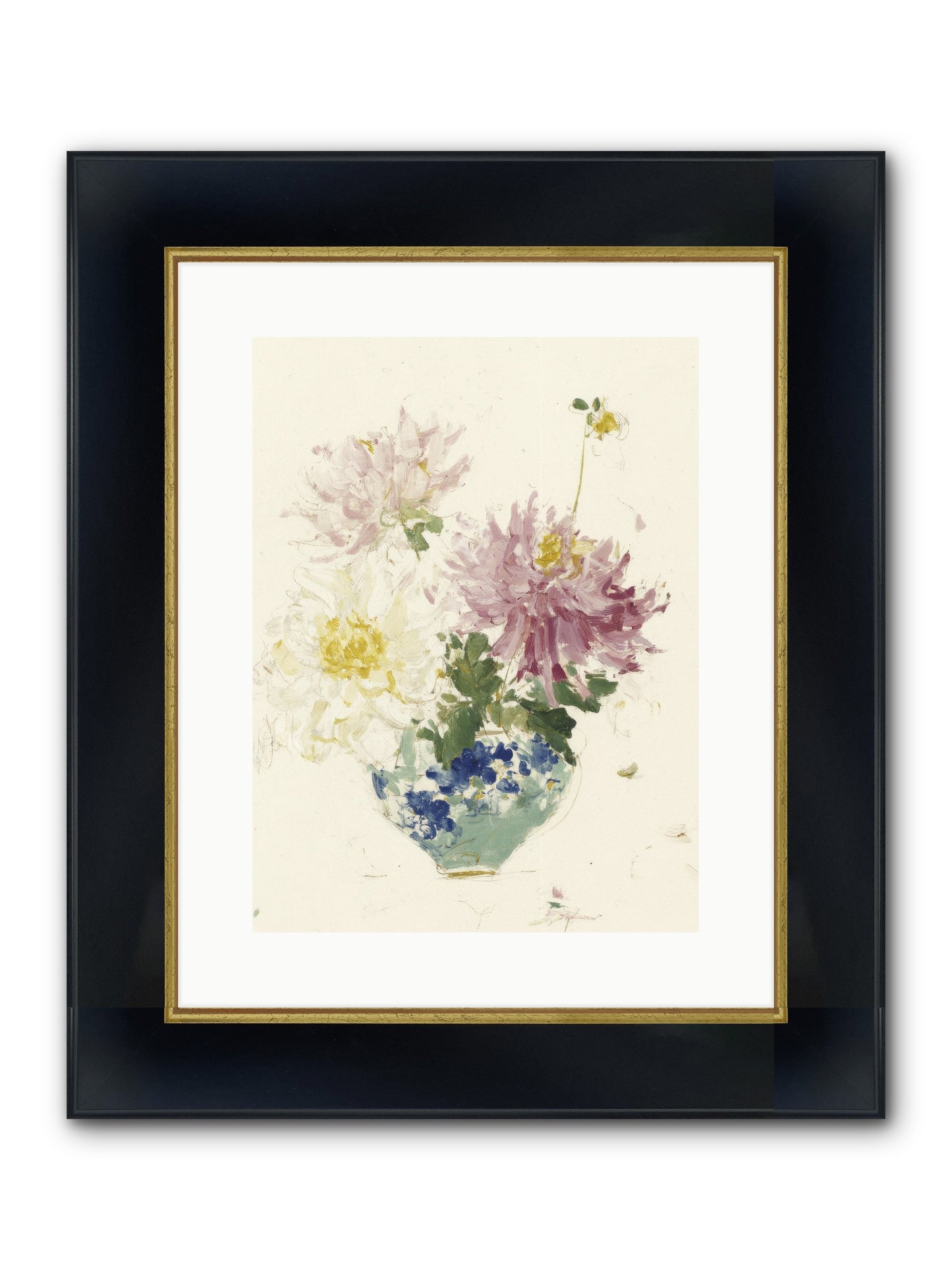 Fading Softly Framed Print - Wide Black w/Gold 12x16