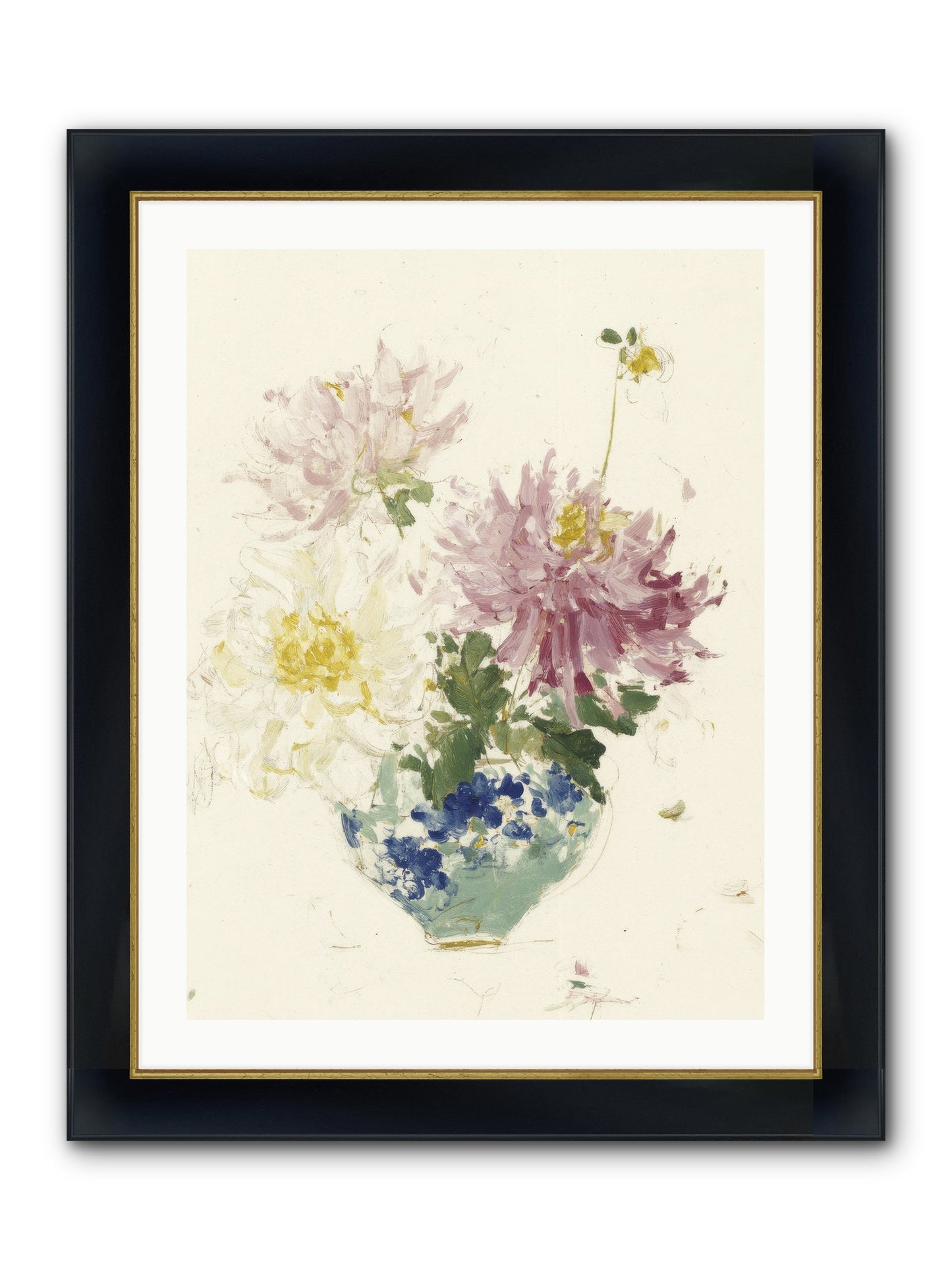 Fading Softly Framed Print - Wide Black w/Gold 24x32