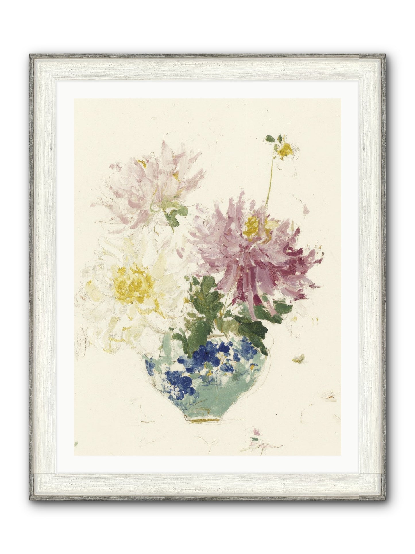 Fading Softly Framed Print - Driftwood White 30x40