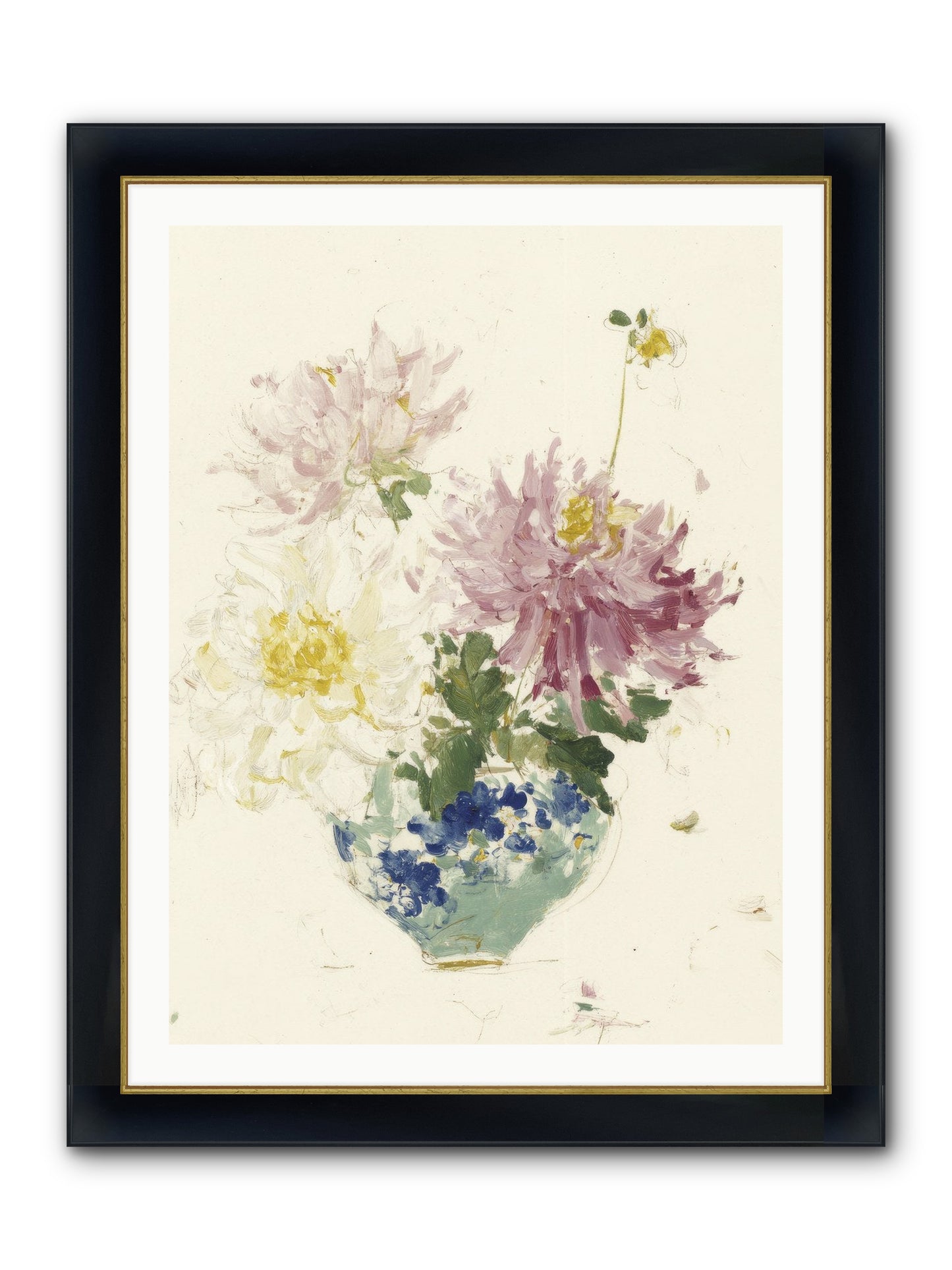 Fading Softly Framed Print - Wide Black w/Gold 30x40