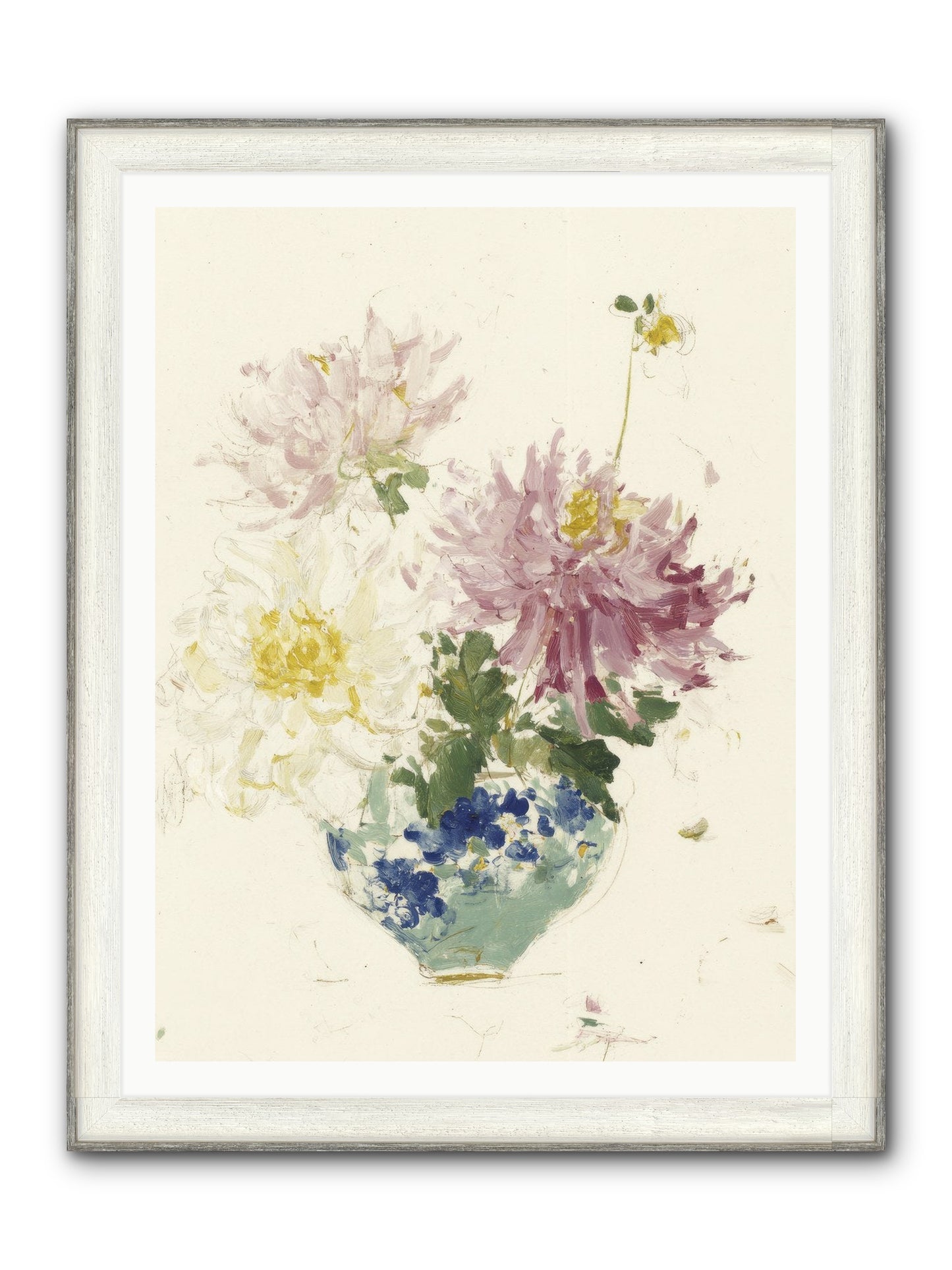 Fading Softly Framed Print - Driftwood White 36x48