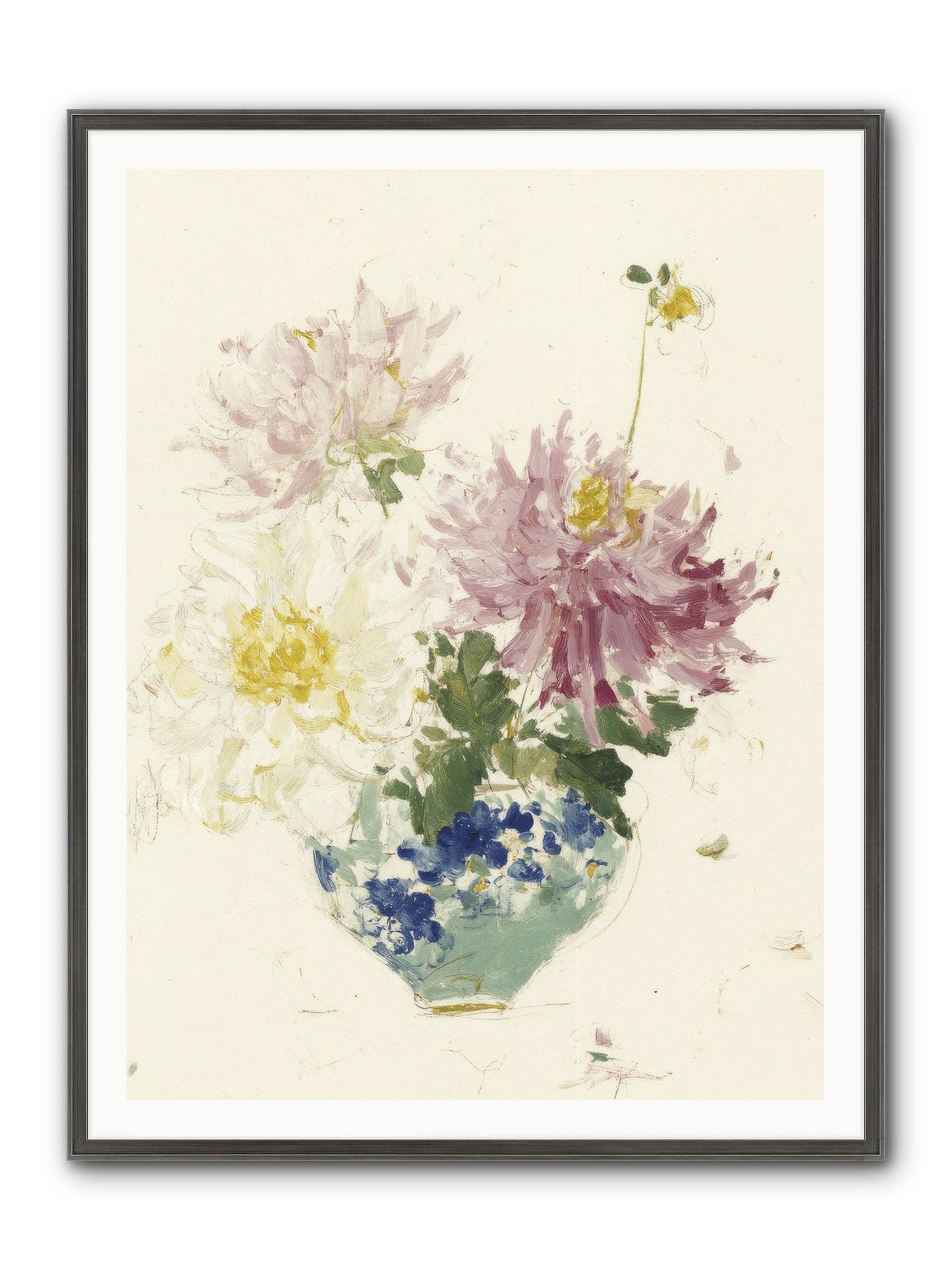 Fading Softly Framed Print - Slimwoods Black/Silver 36x48