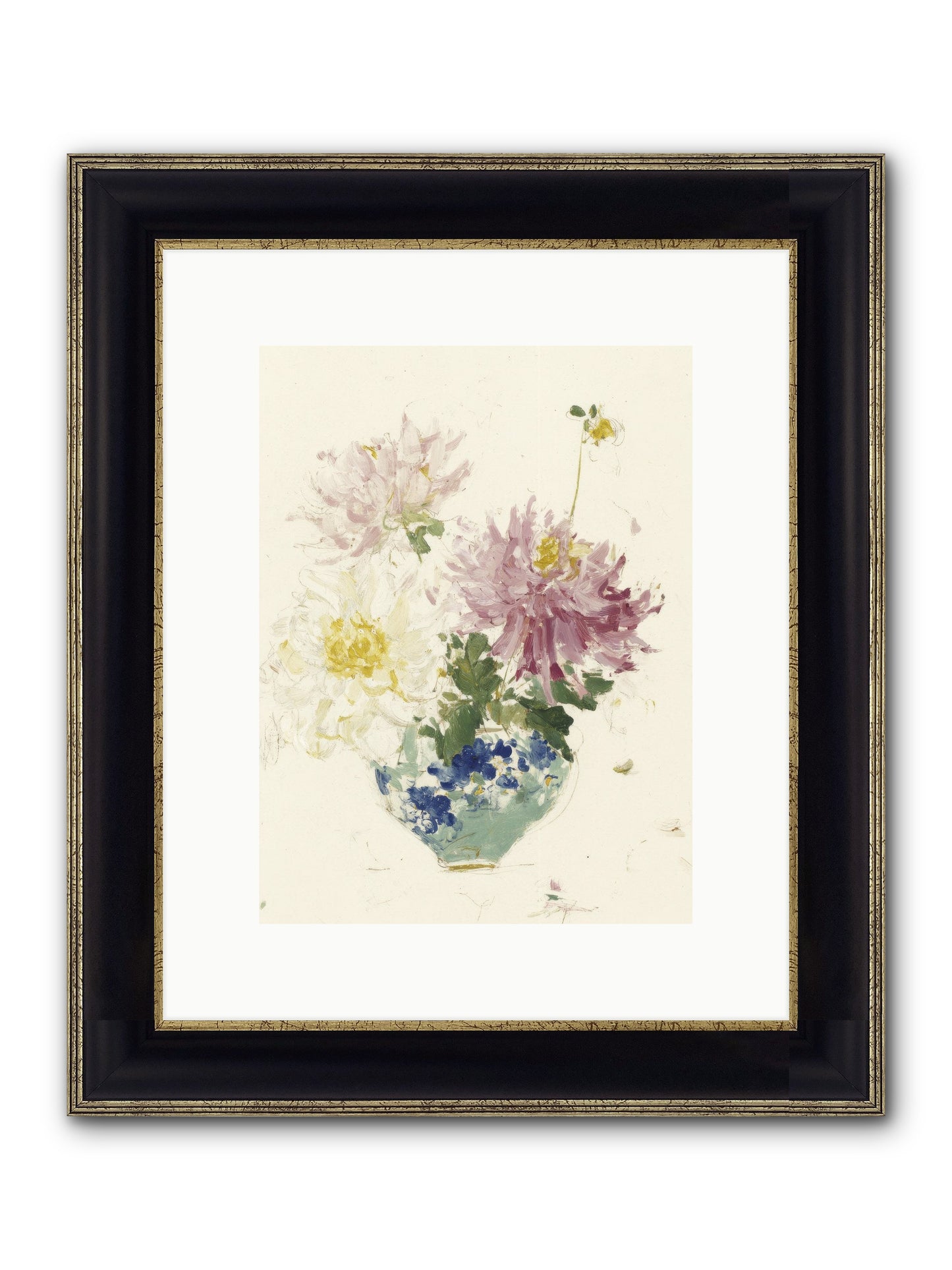 Fading Softly Framed Print - Black & Gold 9x12