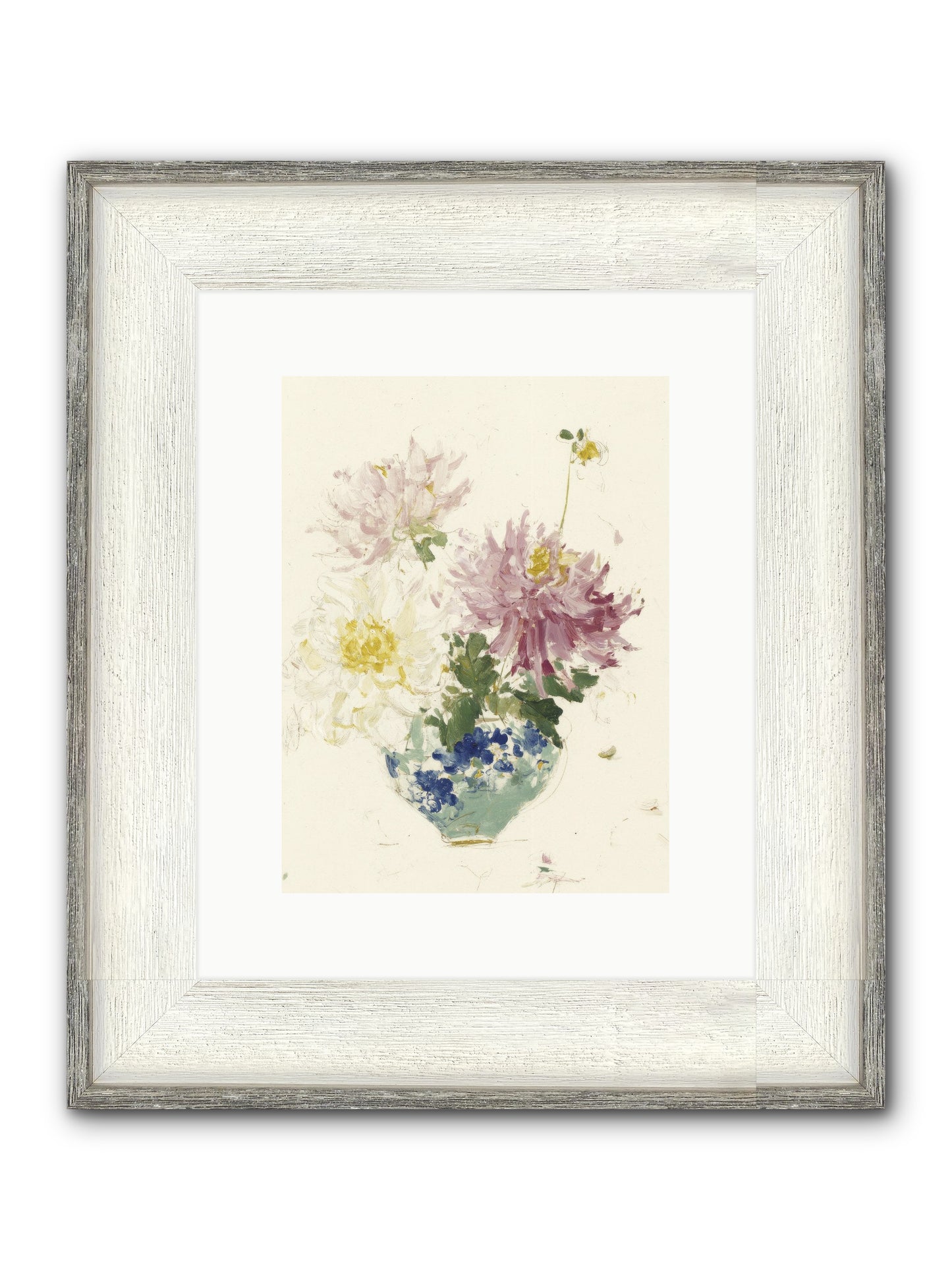 Fading Softly Framed Print - Driftwood White 9x12