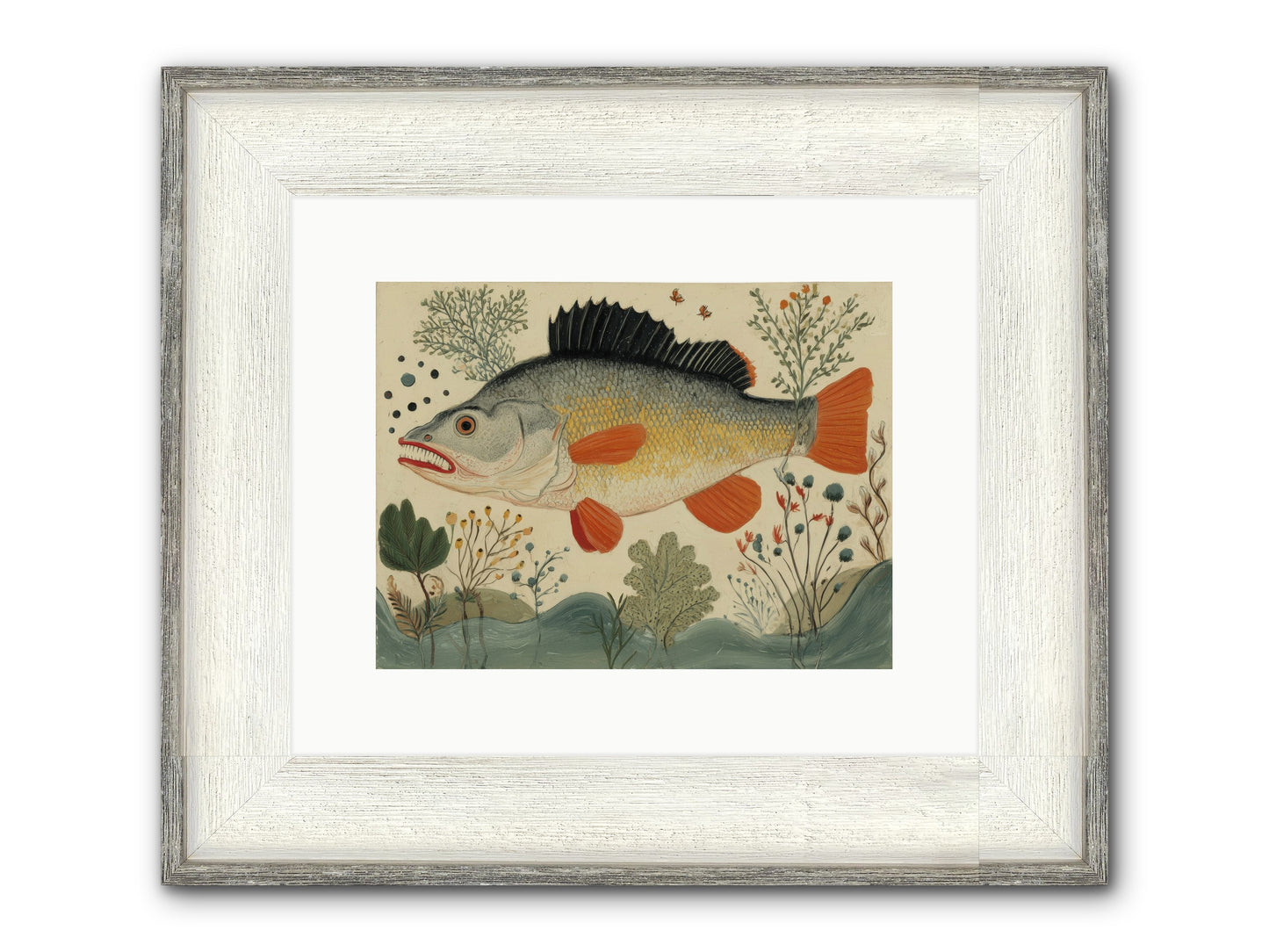 Fairy Tale Fins Framed Print - Driftwood White 12x9