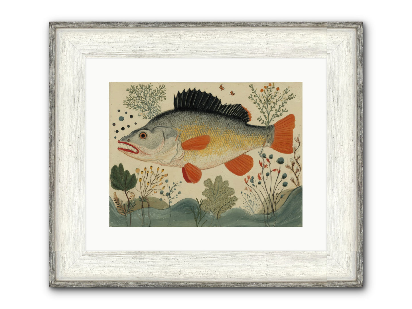 Fairy Tale Fins Framed Print - Driftwood White 16x12