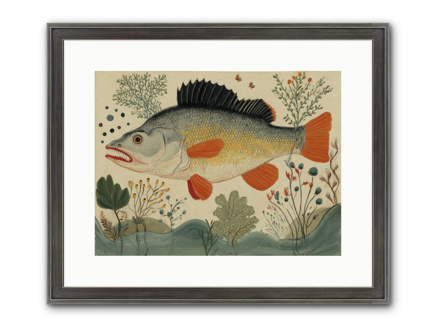 Fairy Tale Fins Framed Print - Slimwoods Black/Silver 16x12
