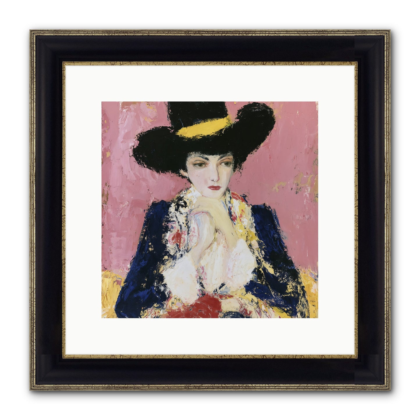 Faith Restored Framed Print - Black & Gold 12x12