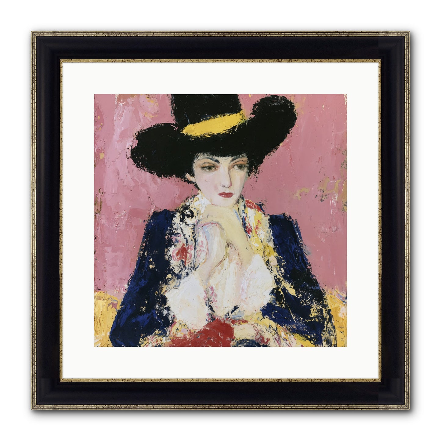 Faith Restored Framed Print - Black & Gold 16x16