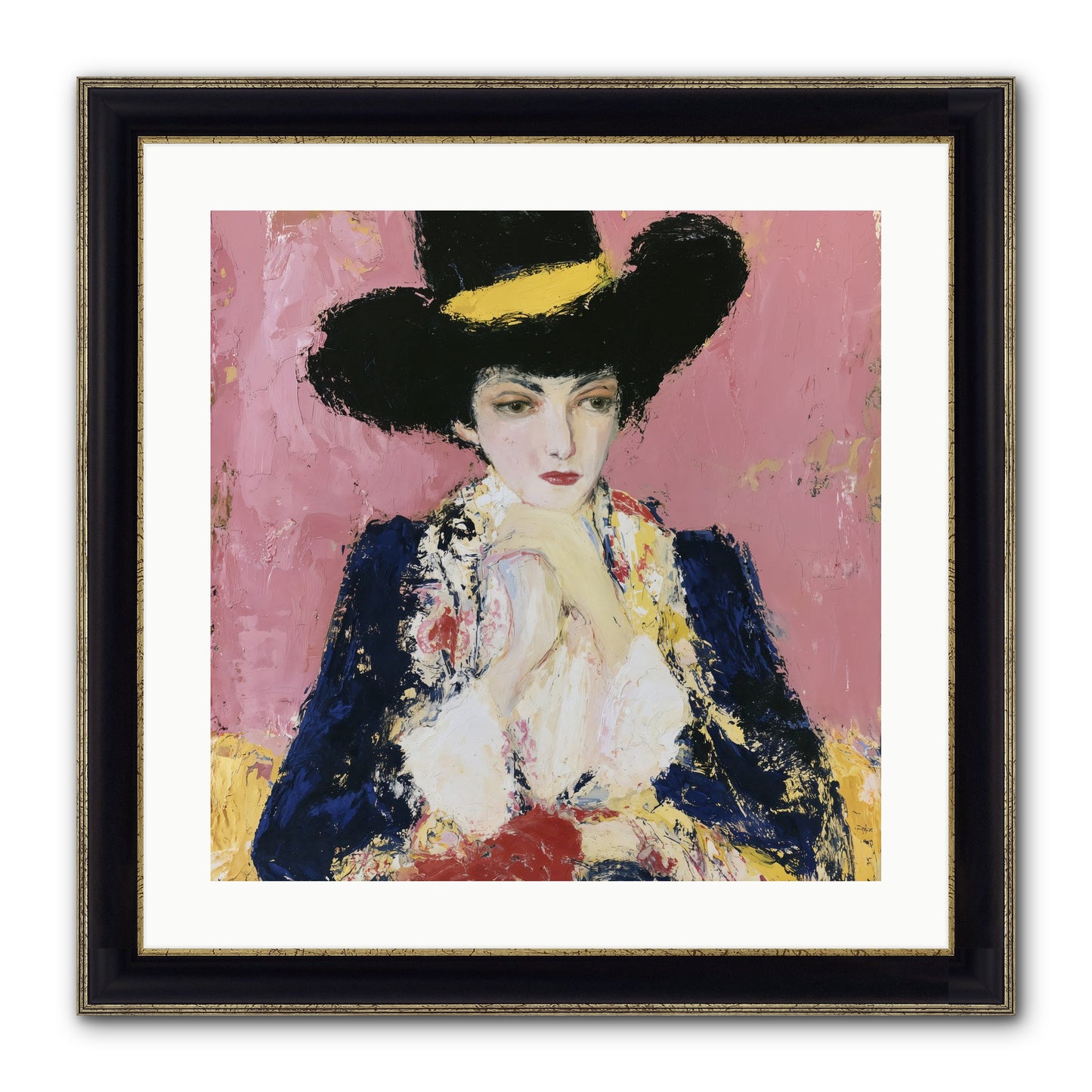 Faith Restored Framed Print - Black & Gold 20x20