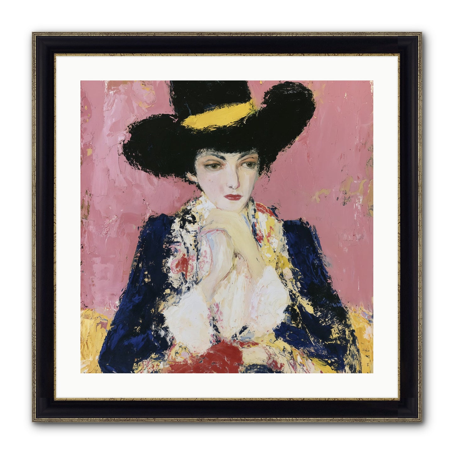 Faith Restored Framed Print - Black & Gold 24x24