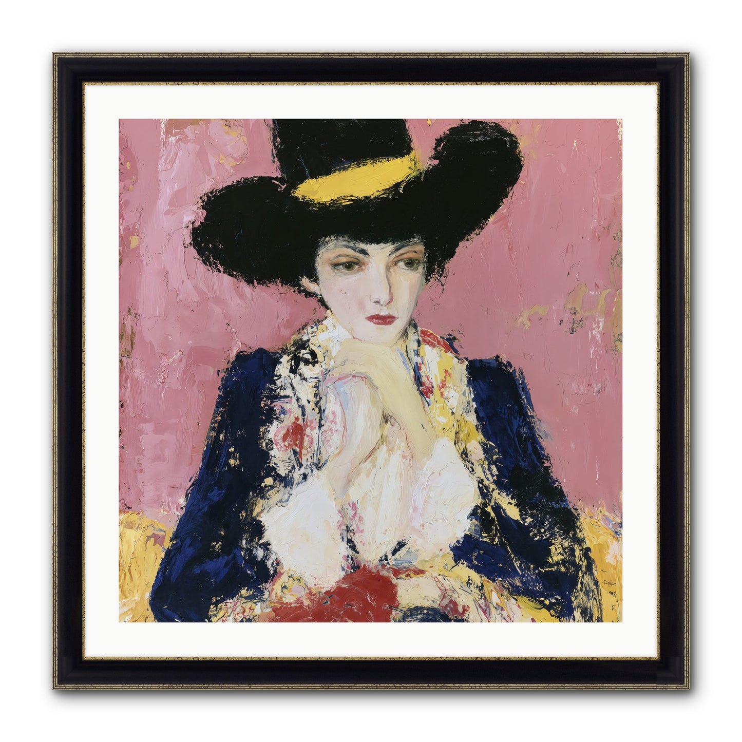 Faith Restored Framed Print - Black & Gold 30x30