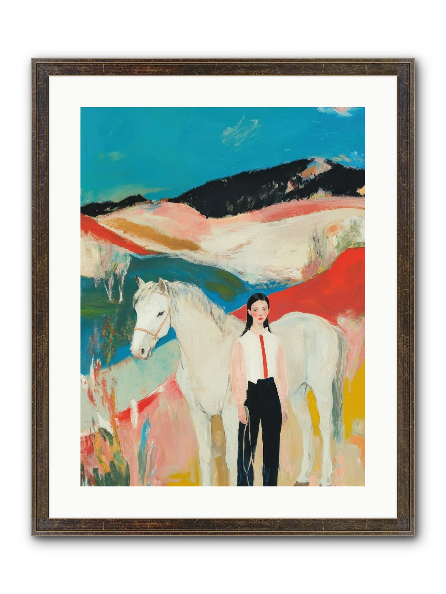 Faithful Hooves & Heartstrings Framed Print - Slimwoods Black/Gold 18x24