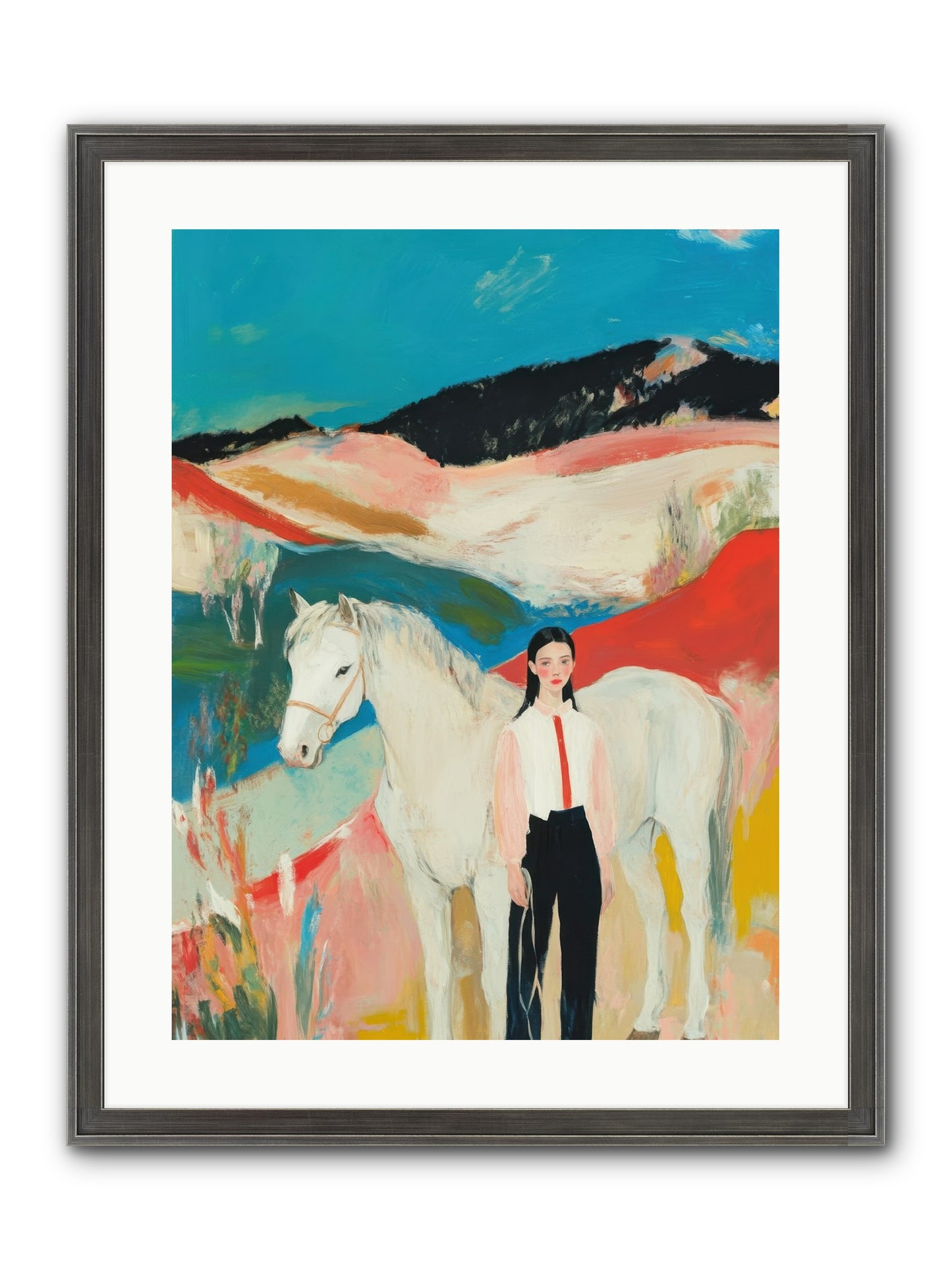 Faithful Hooves & Heartstrings Framed Print - Slimwoods Black/Silver 18x24