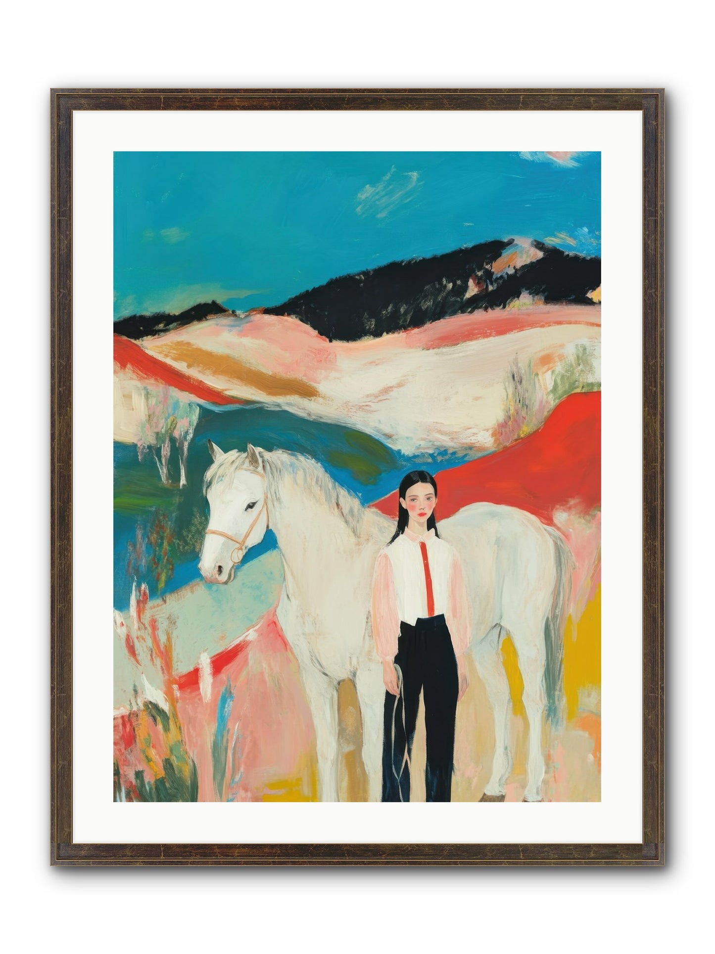 Faithful Hooves & Heartstrings Framed Print - Slimwoods Black/Gold 24x32