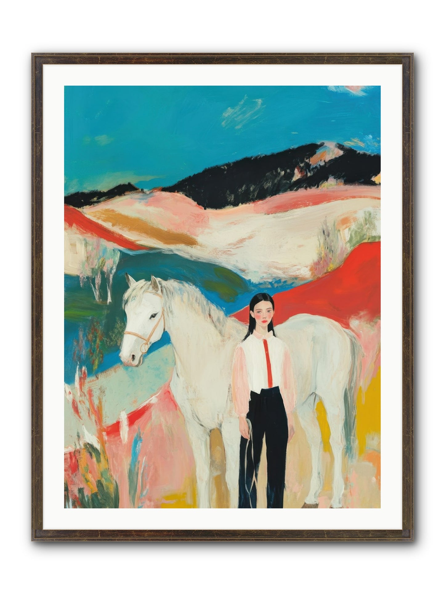 Faithful Hooves & Heartstrings Framed Print - Slimwoods Black/Gold 30x40