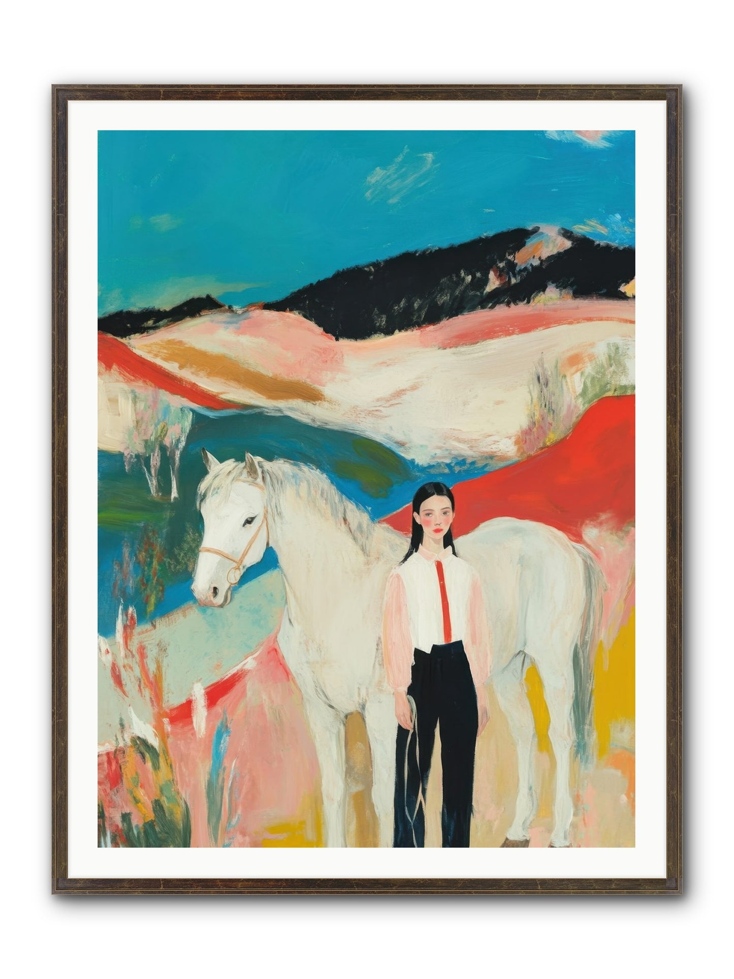 Faithful Hooves & Heartstrings Framed Print - Slimwoods Black/Gold 36x48