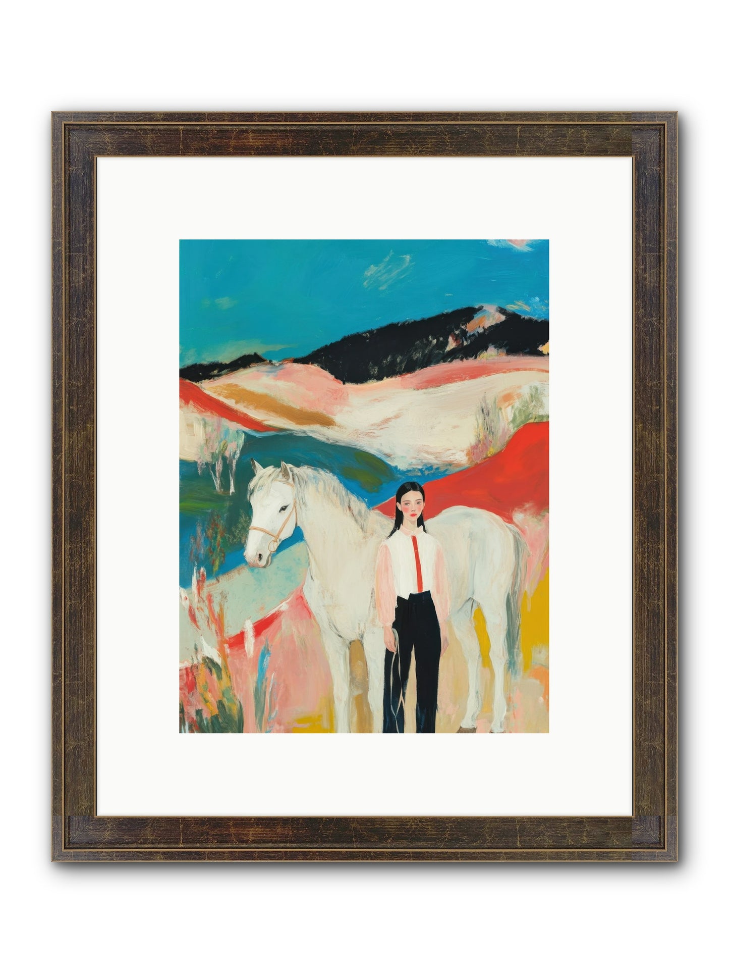Faithful Hooves & Heartstrings Framed Print - Slimwoods Black/Gold 9x12