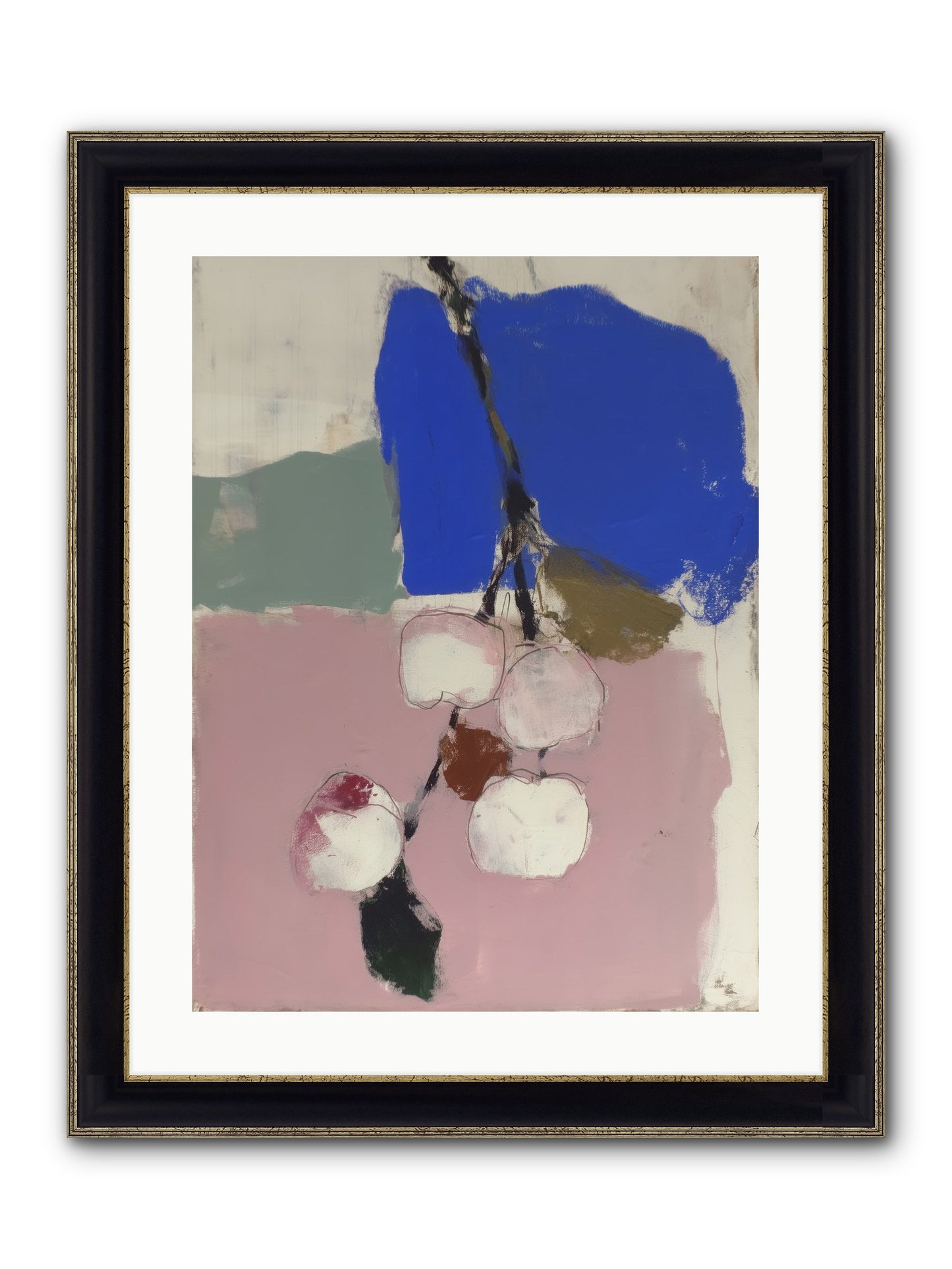 Fallow Orchard Framed Print - Black & Gold 18x24