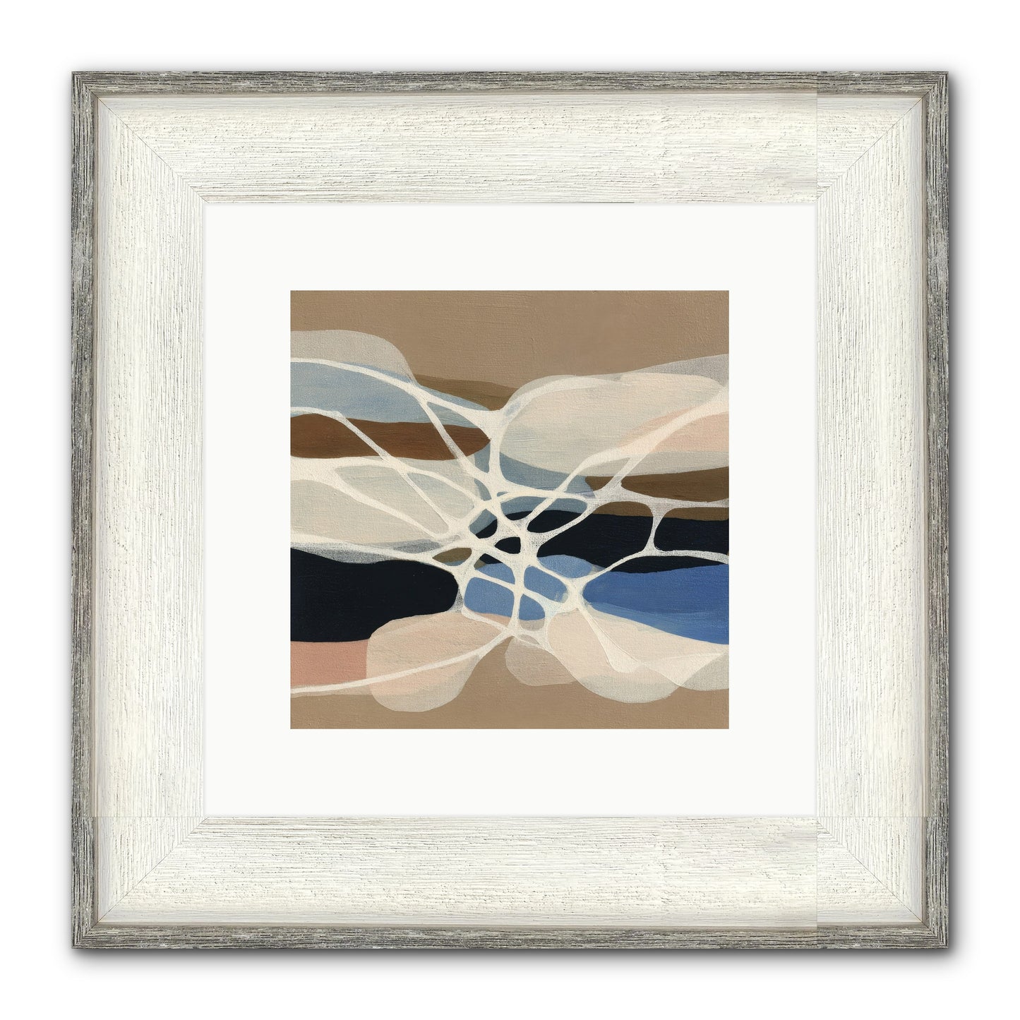 Fallow Reach Framed Print - Driftwood White 10x10