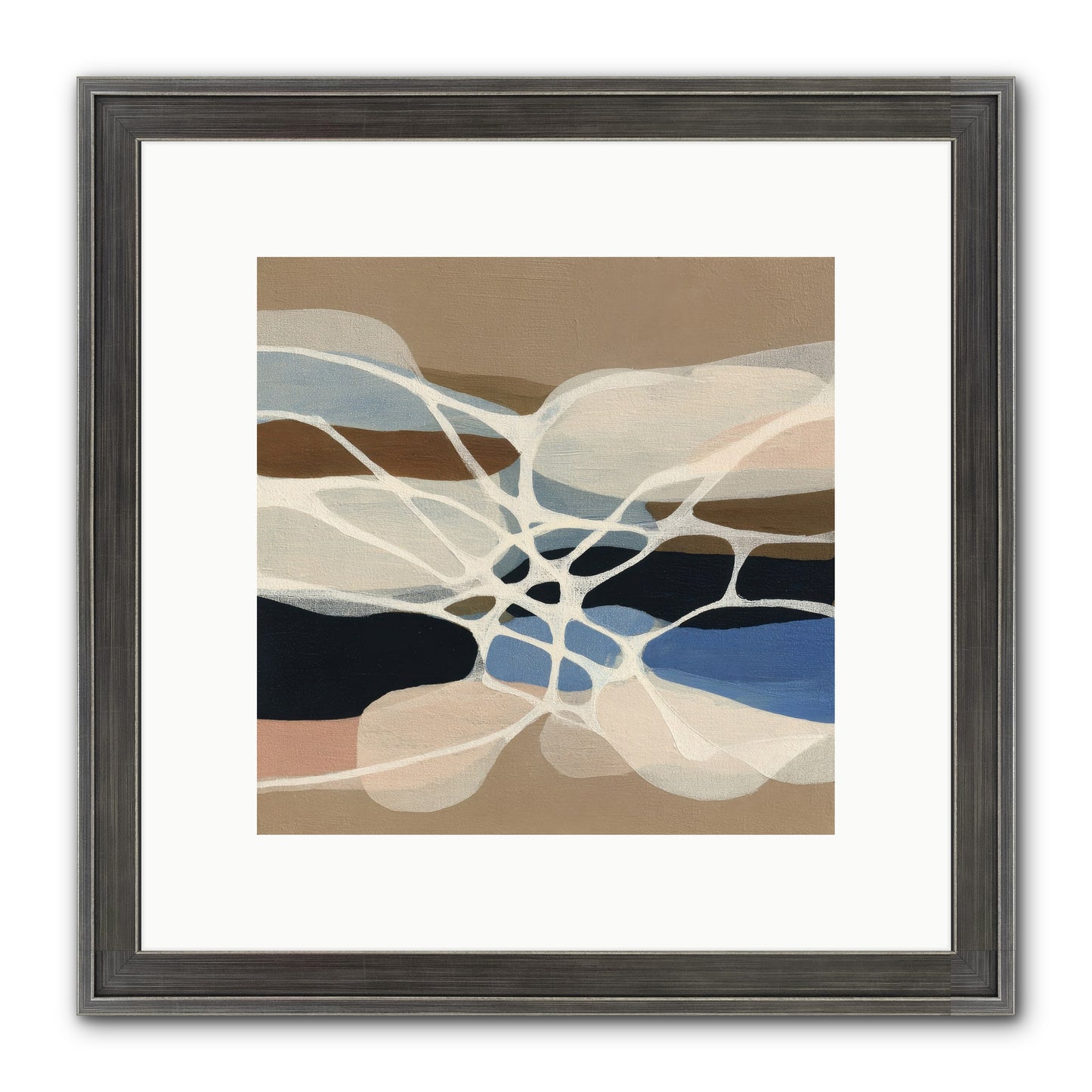 Fallow Reach Framed Print - Slimwoods Black/Silver 10x10