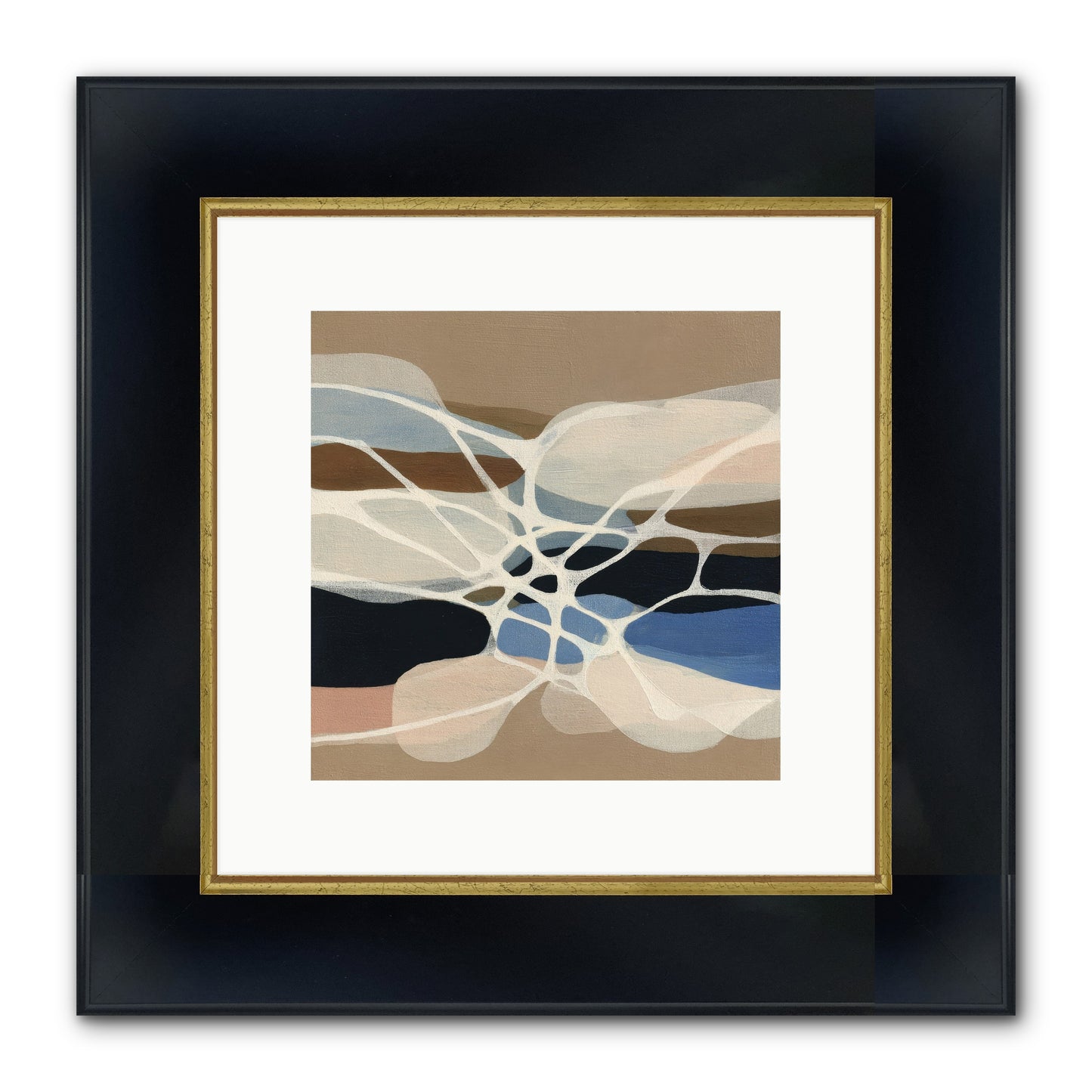 Fallow Reach Framed Print - Wide Black w/Gold 10x10