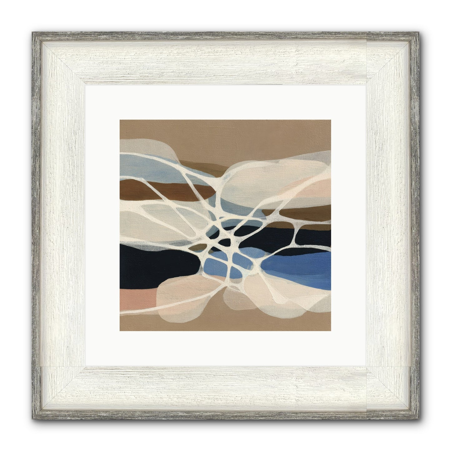 Fallow Reach Framed Print - Driftwood White 12x12