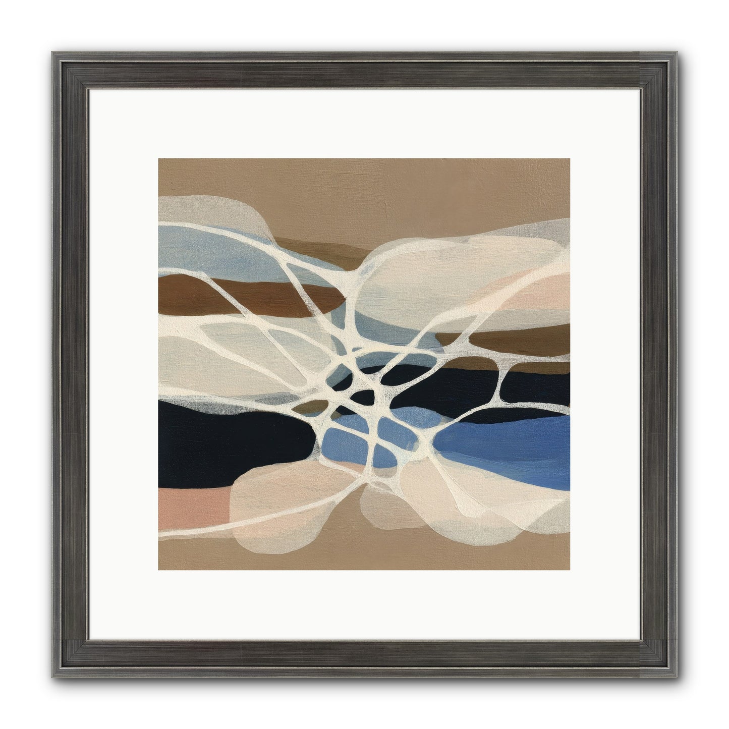 Fallow Reach Framed Print - Slimwoods Black/Silver 12x12