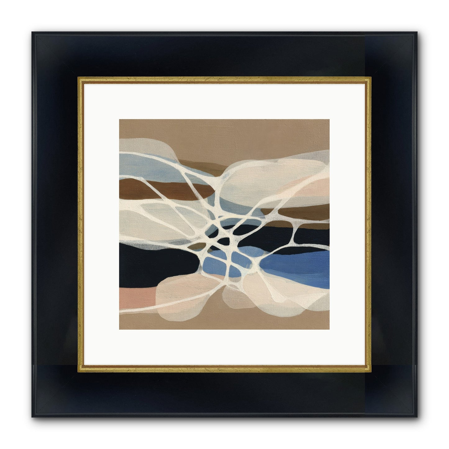 Fallow Reach Framed Print - Wide Black w/Gold 12x12
