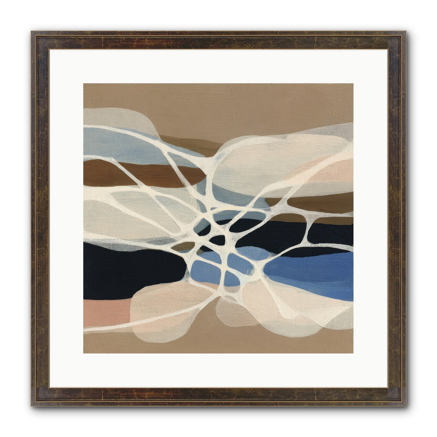 Fallow Reach Framed Print - Slimwoods Black/Gold 16x16
