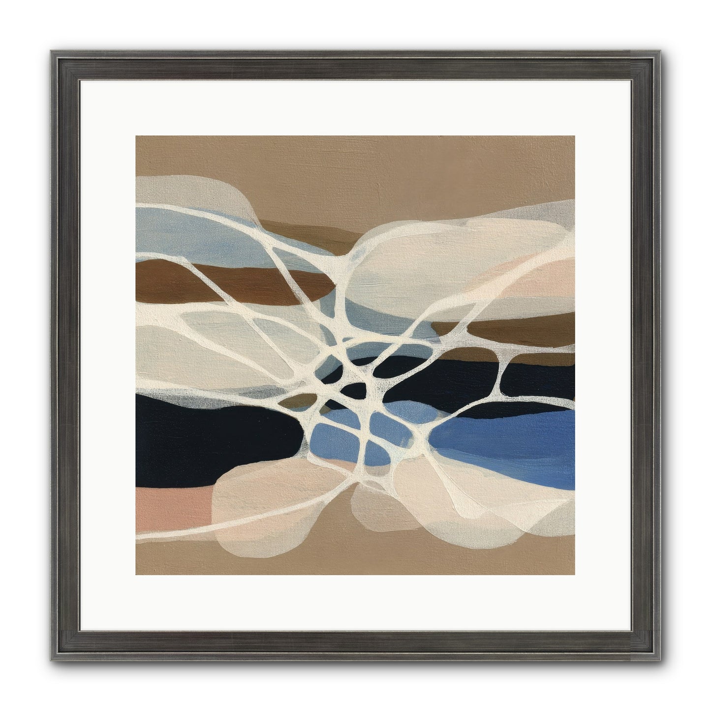 Fallow Reach Framed Print - Slimwoods Black/Silver 16x16