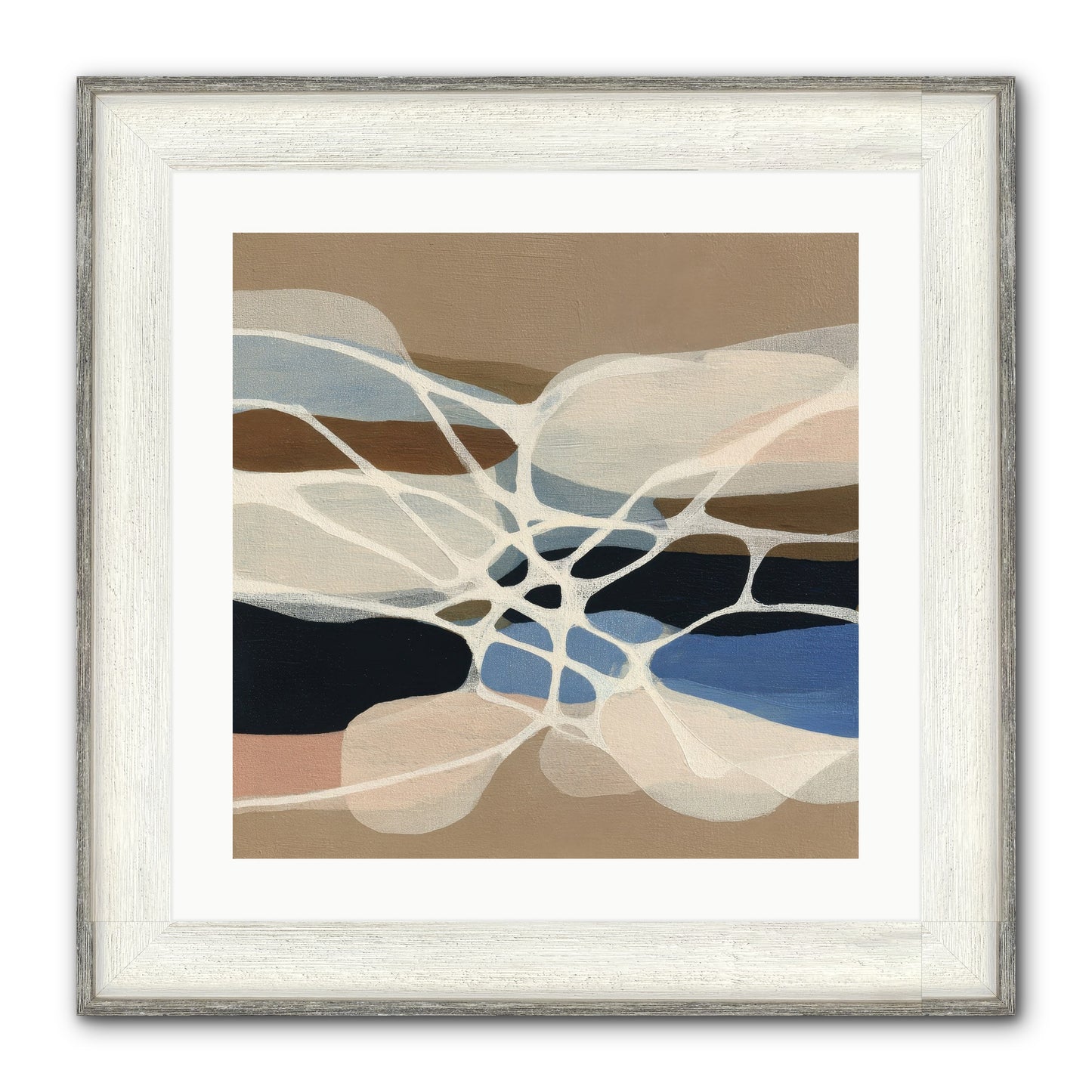 Fallow Reach Framed Print - Driftwood White 20x20