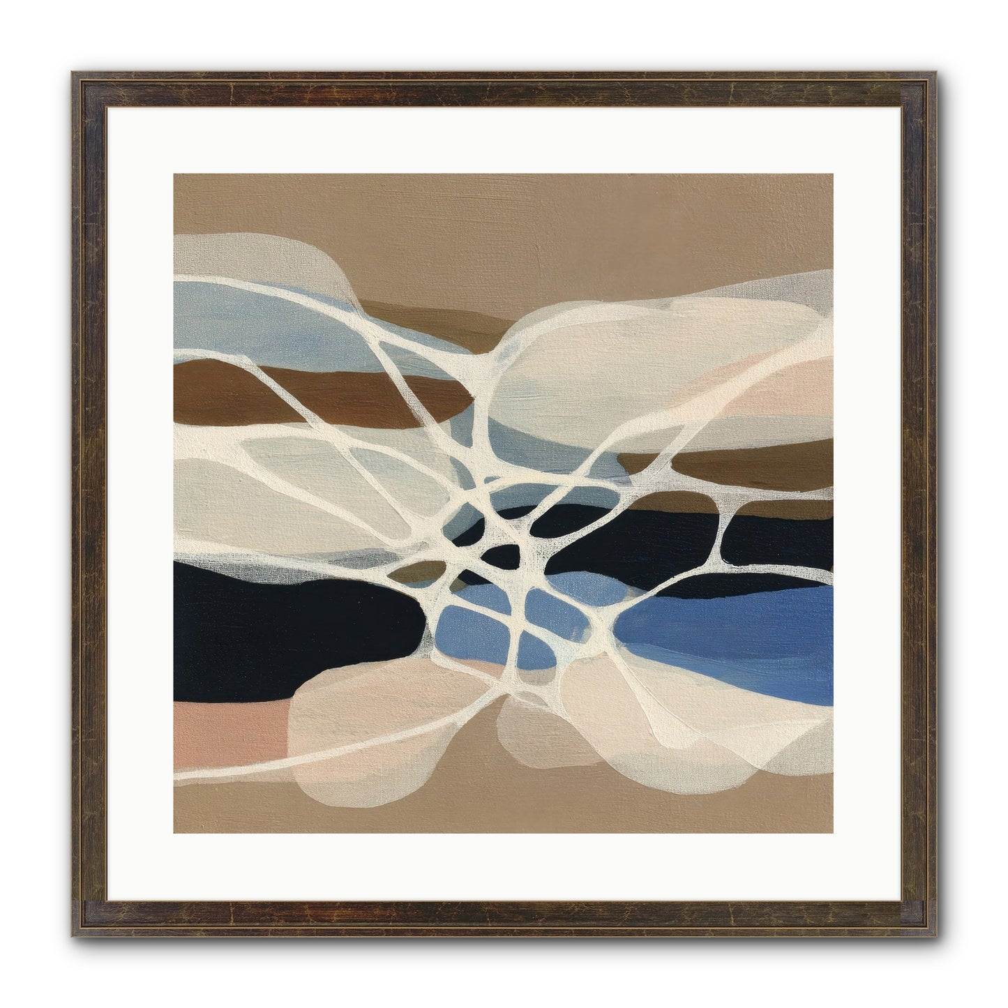 Fallow Reach Framed Print - Slimwoods Black/Gold 20x20