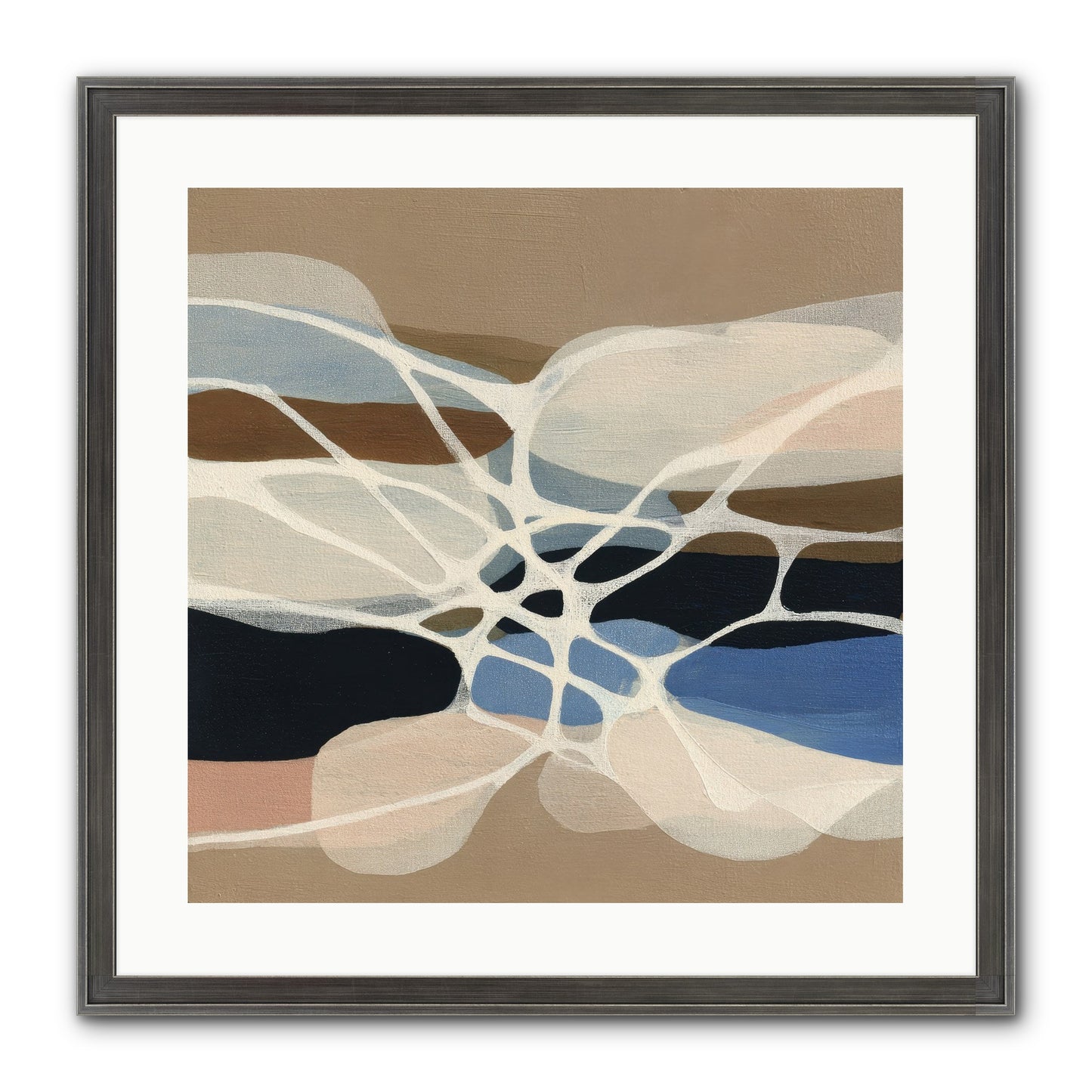 Fallow Reach Framed Print - Slimwoods Black/Silver 20x20