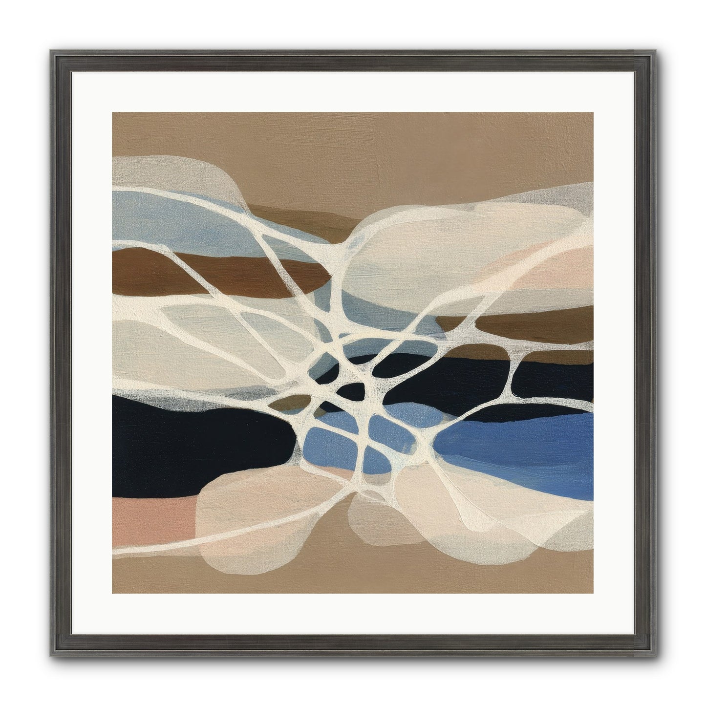 Fallow Reach Framed Print - Slimwoods Black/Silver 24x24
