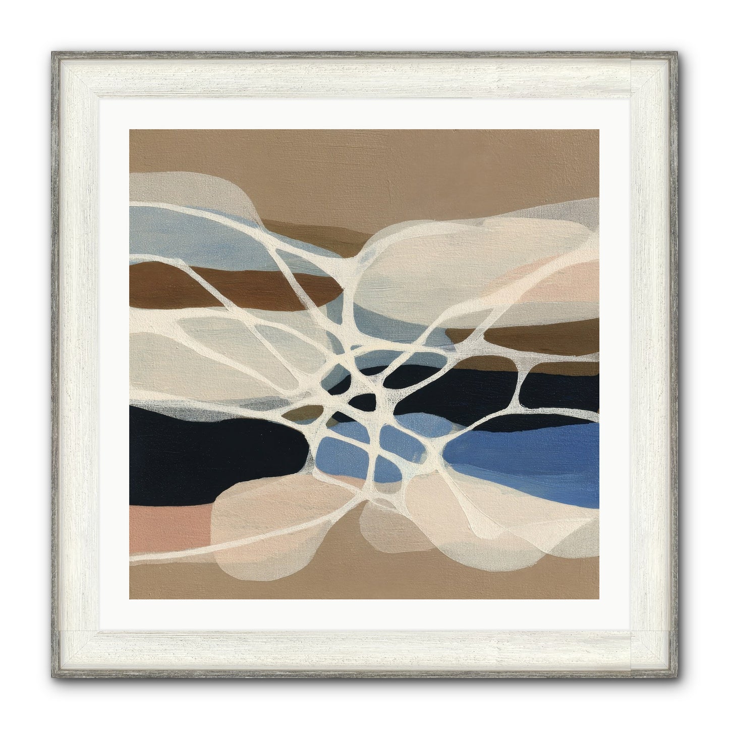 Fallow Reach Framed Print - Driftwood White 30x30