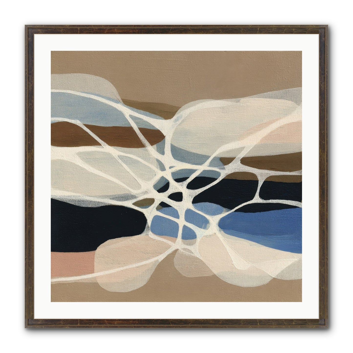 Fallow Reach Framed Print - Slimwoods Black/Gold 30x30