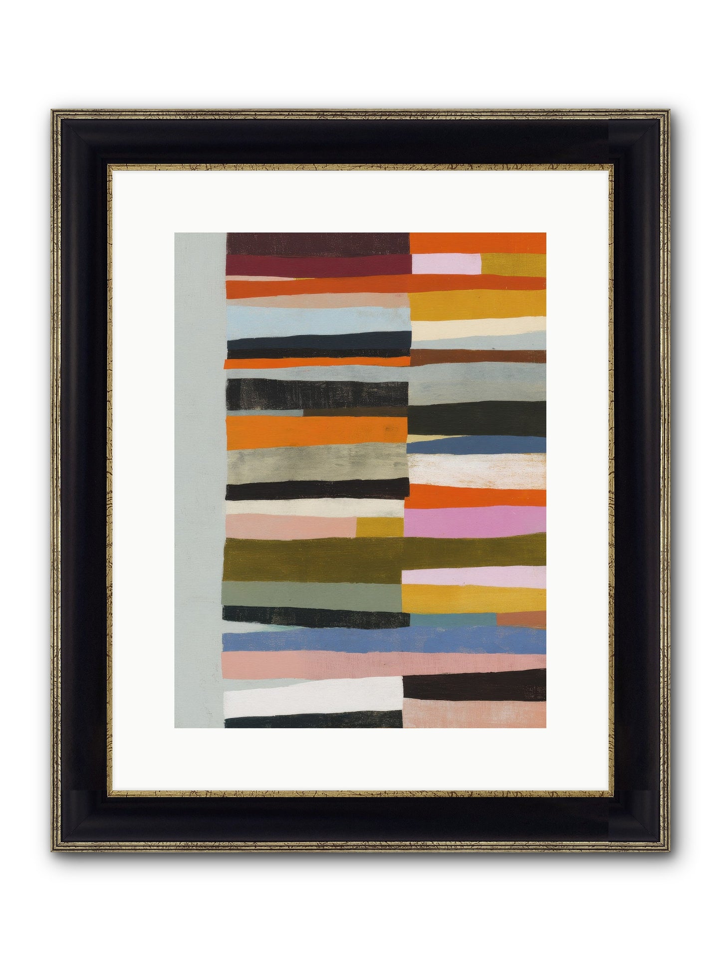 Fallowbind Verge Framed Print - Black & Gold 12x16