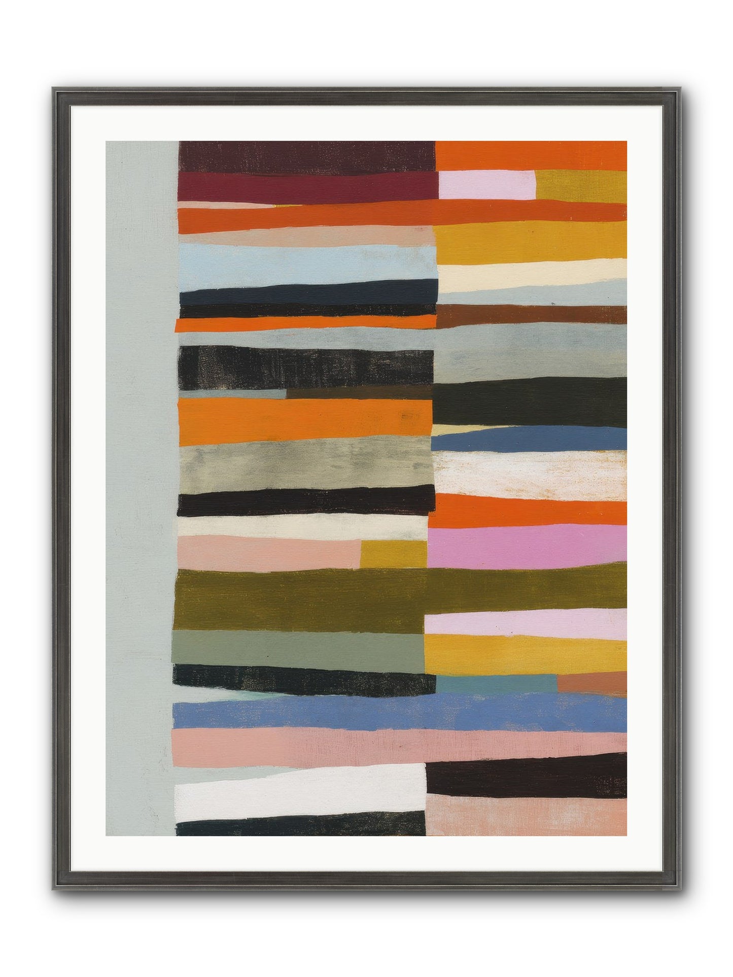 Fallowbind Verge Framed Print - Slimwoods Black/Silver 30x40