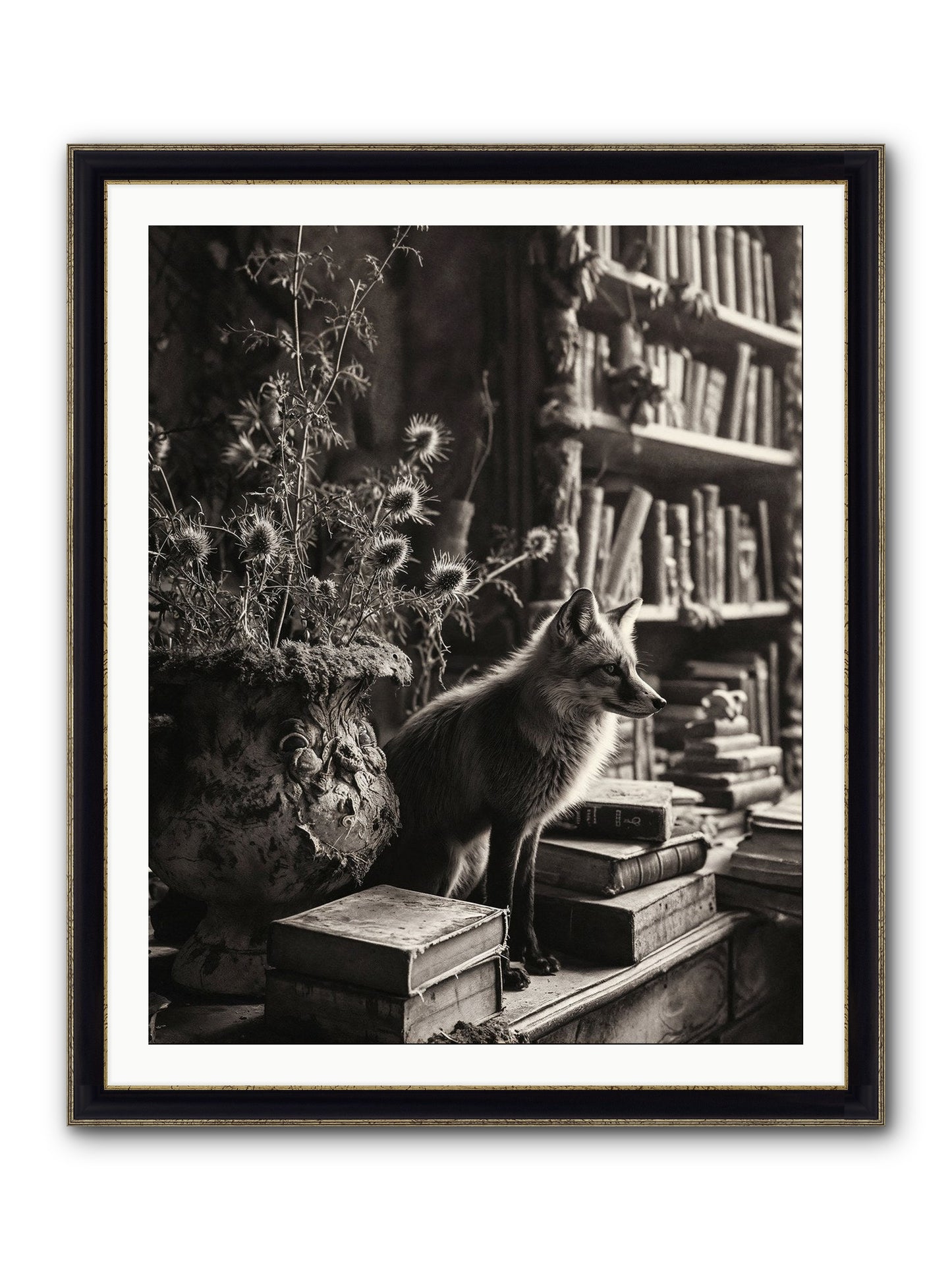 Fare Thee Well Framed Print - Black & Gold 32x40