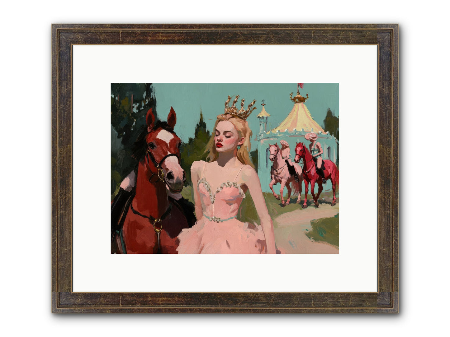 Farewell To Sequined Dreams Framed Print - Slimwoods Black/Gold 12x9