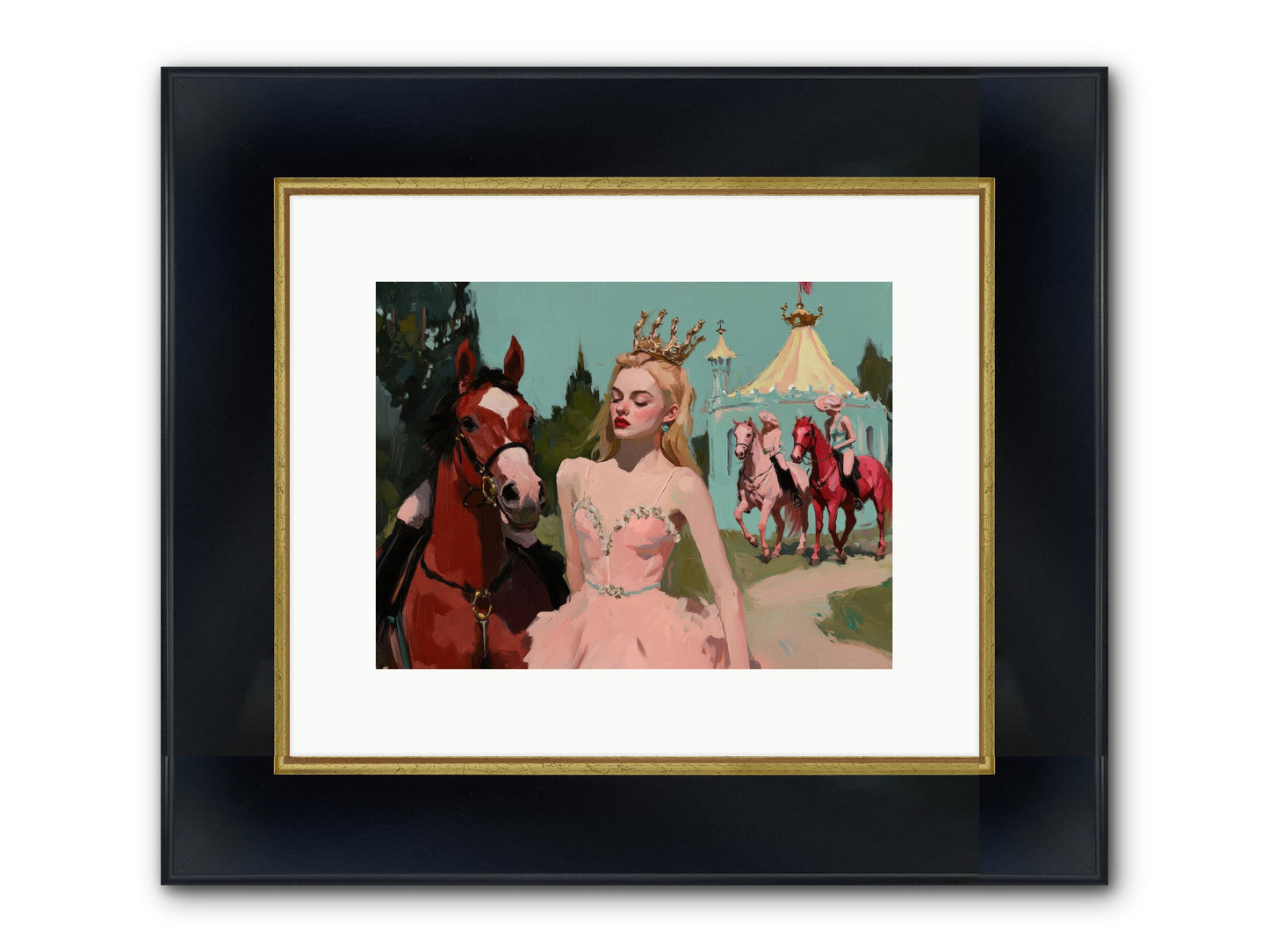 Farewell To Sequined Dreams Framed Print - Wide Black w/Gold 12x9