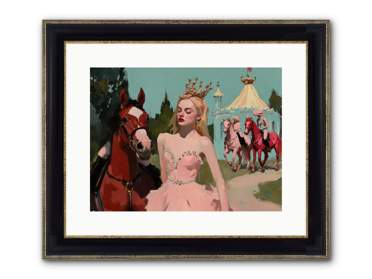 Farewell To Sequined Dreams Framed Print - Black & Gold 16x12