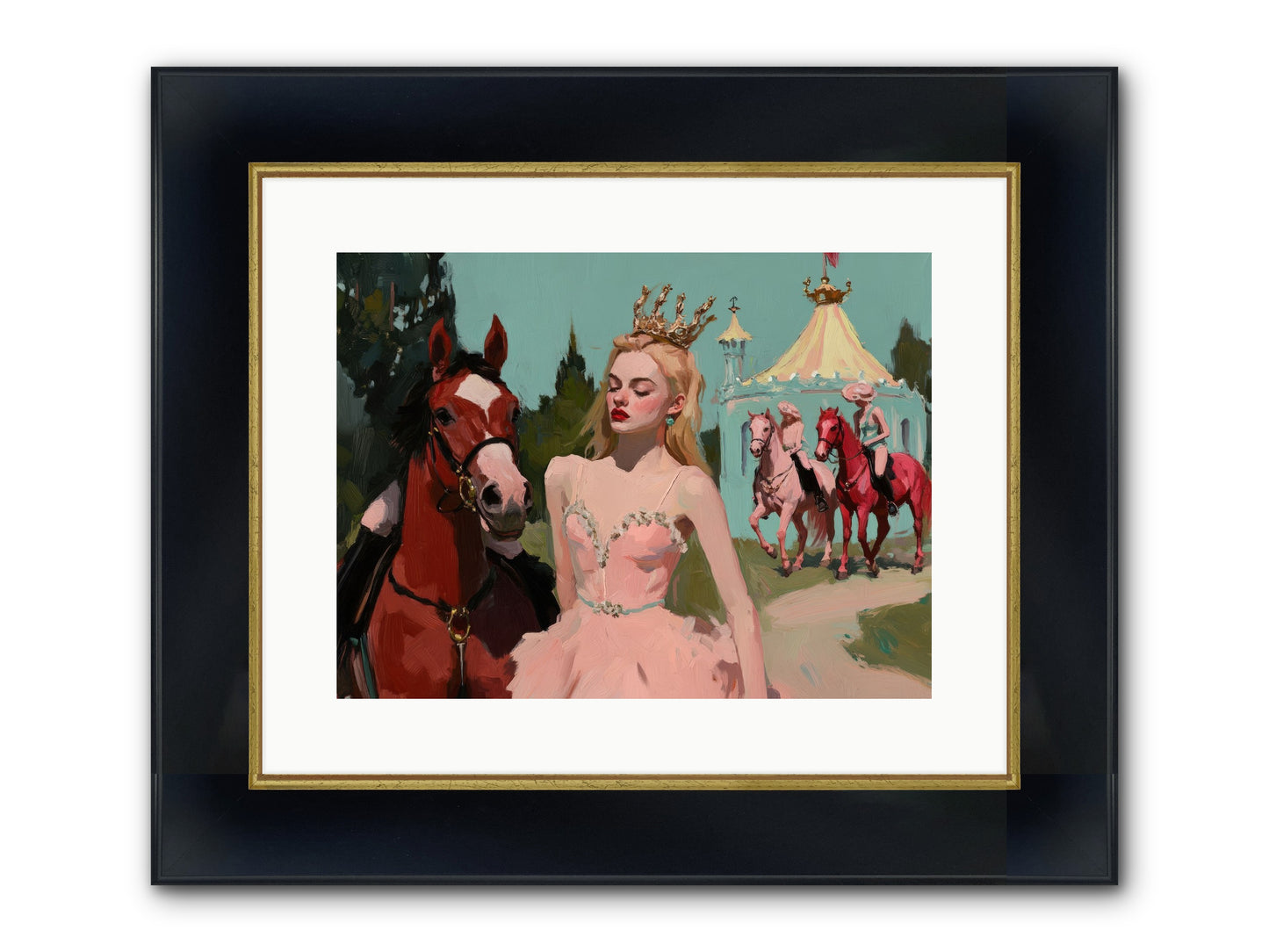 Farewell To Sequined Dreams Framed Print - Wide Black w/Gold 16x12