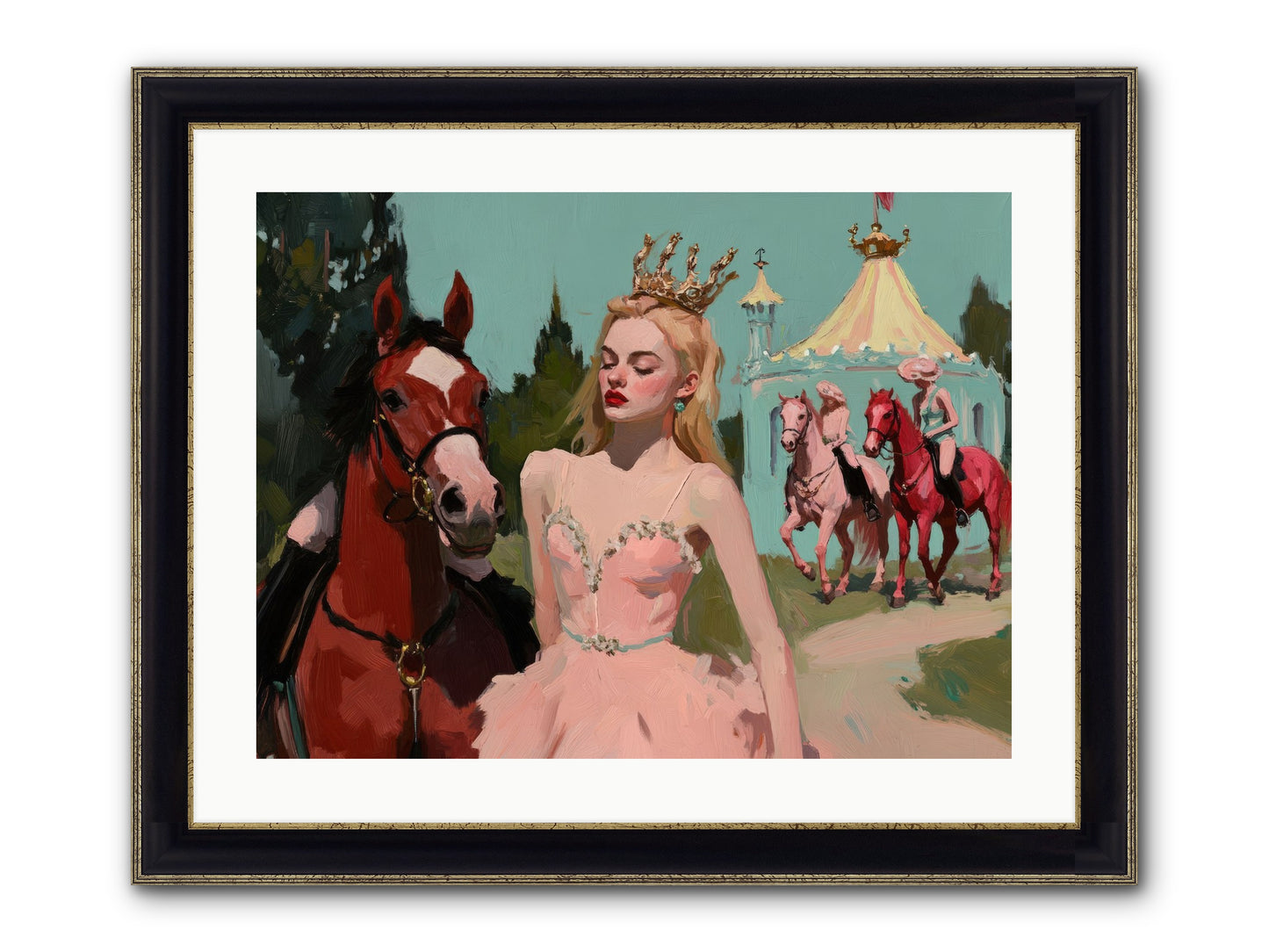 Farewell To Sequined Dreams Framed Print - Black & Gold 24x18