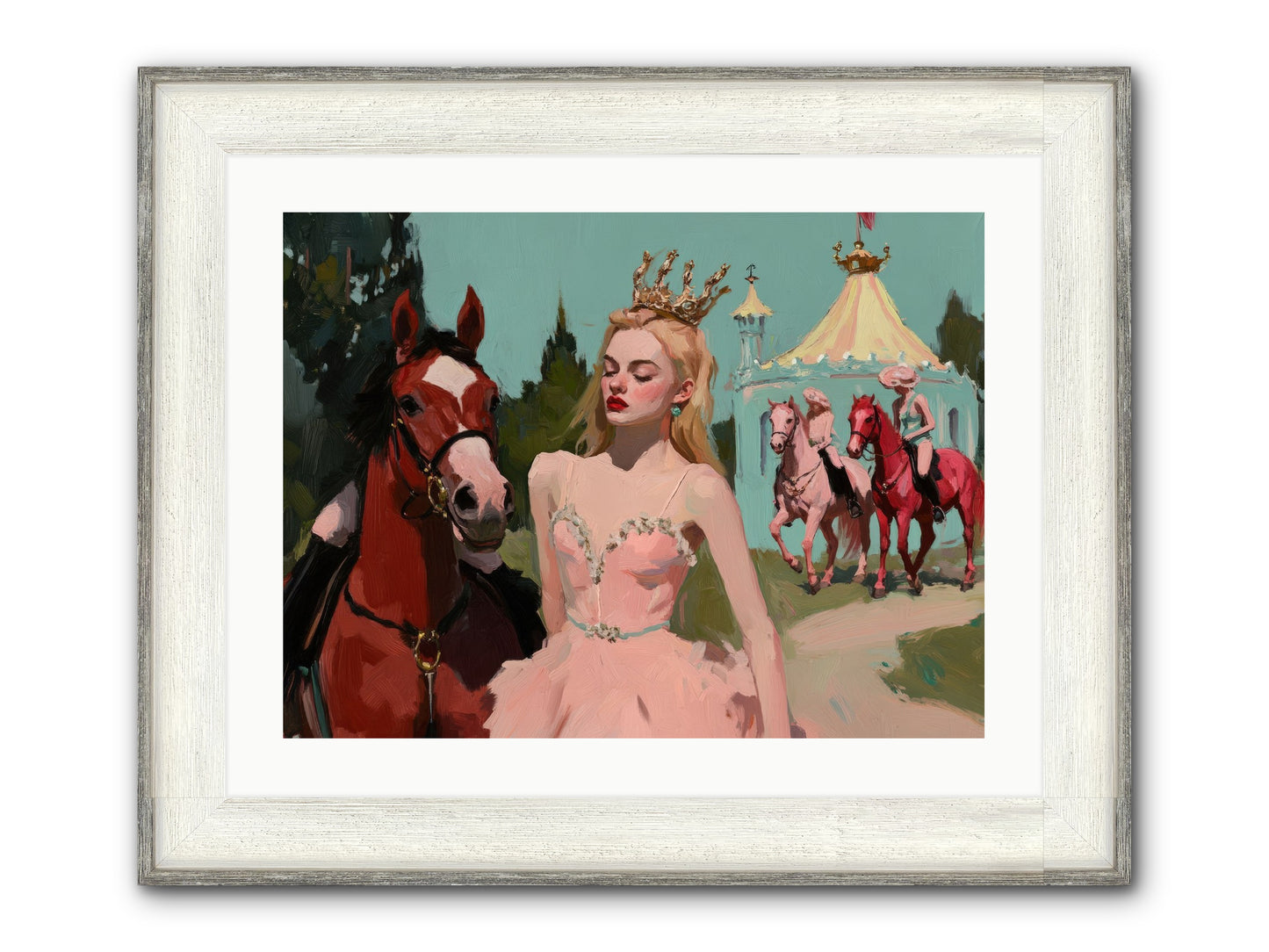 Farewell To Sequined Dreams Framed Print - Driftwood White 24x18