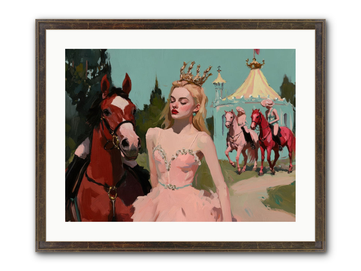 Farewell To Sequined Dreams Framed Print - Slimwoods Black/Gold 24x18